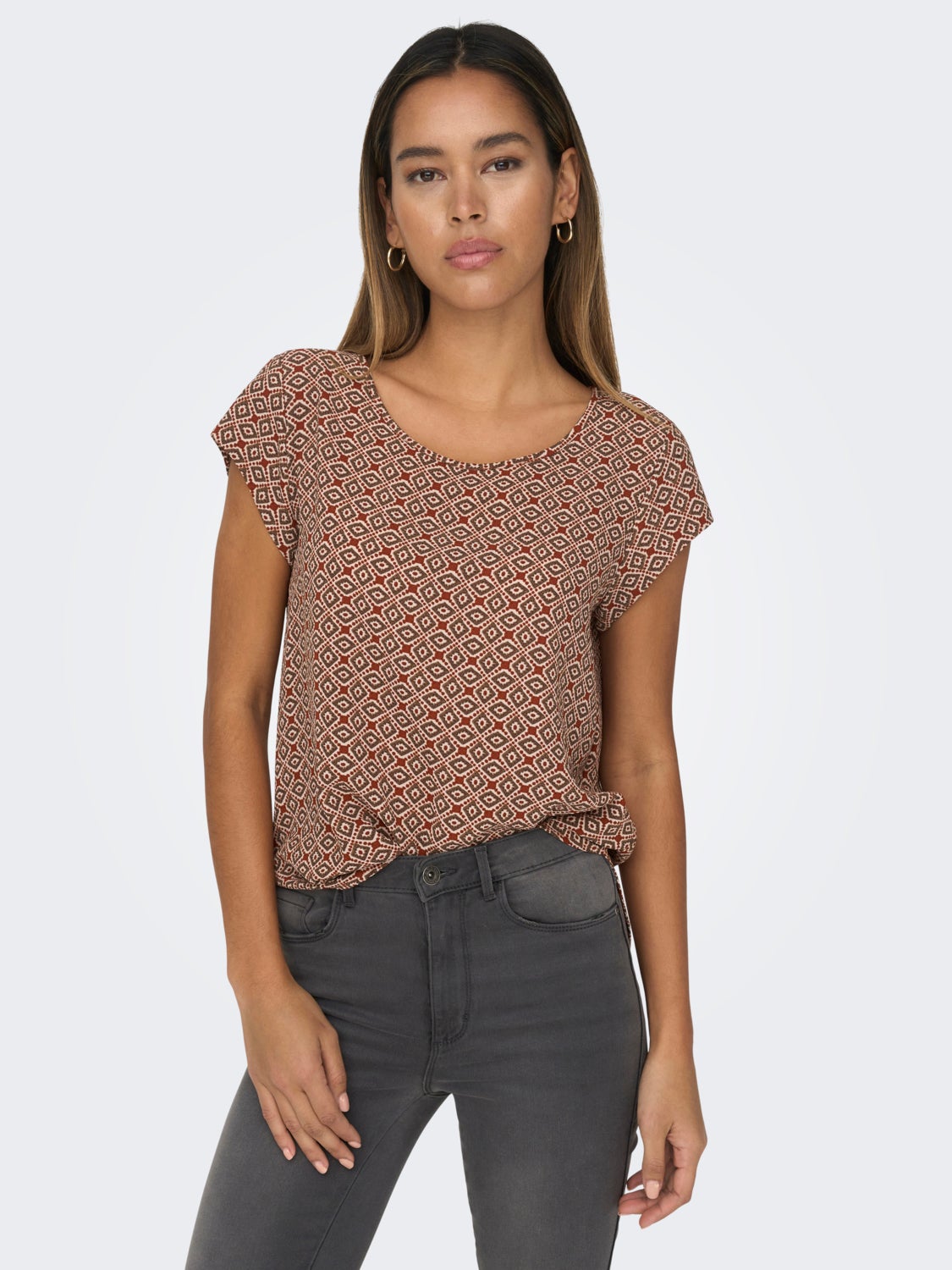 Printed Short Sleeved Top