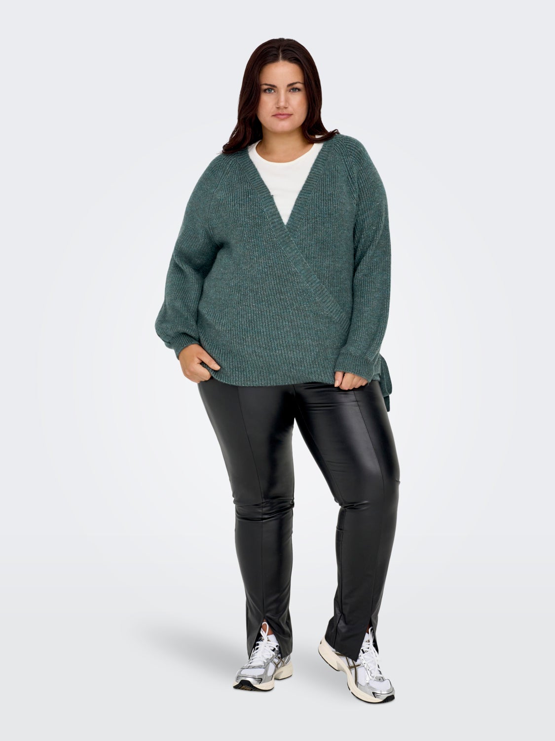 Curvy wrap Knitted Pullover