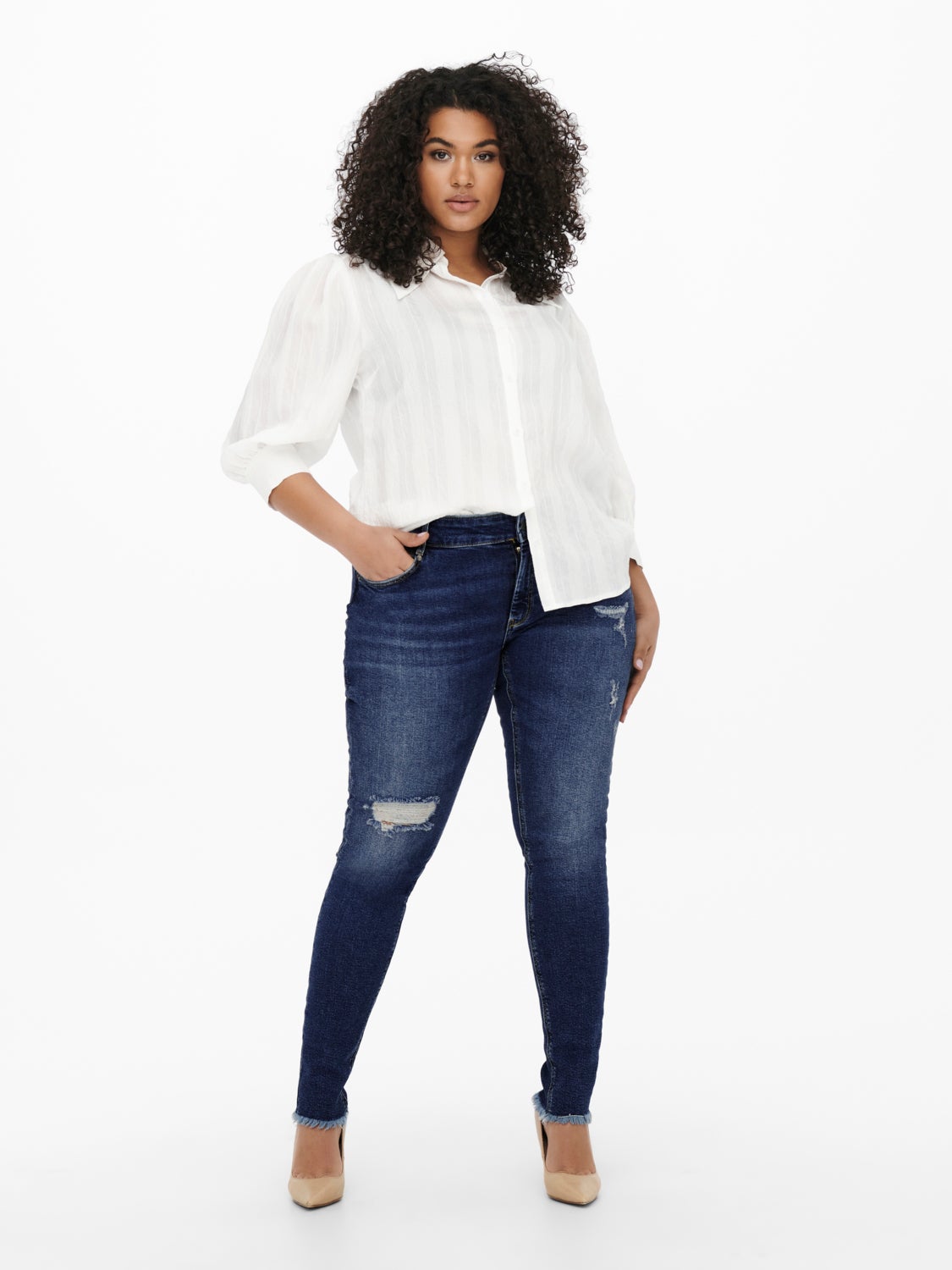 Curvy CARGuci reg dest Skinny fit jeans