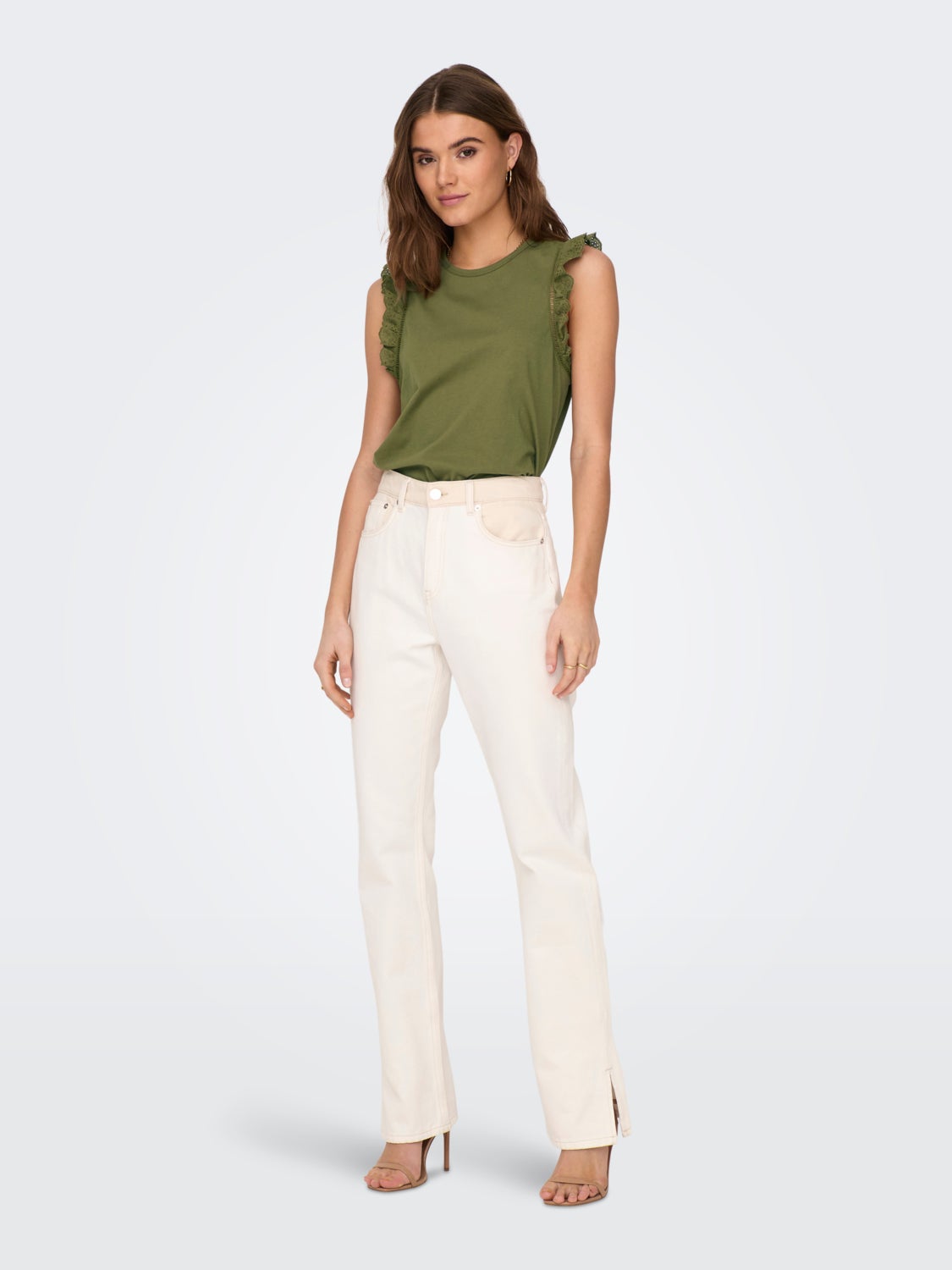 Top With Ruffle Sleeves