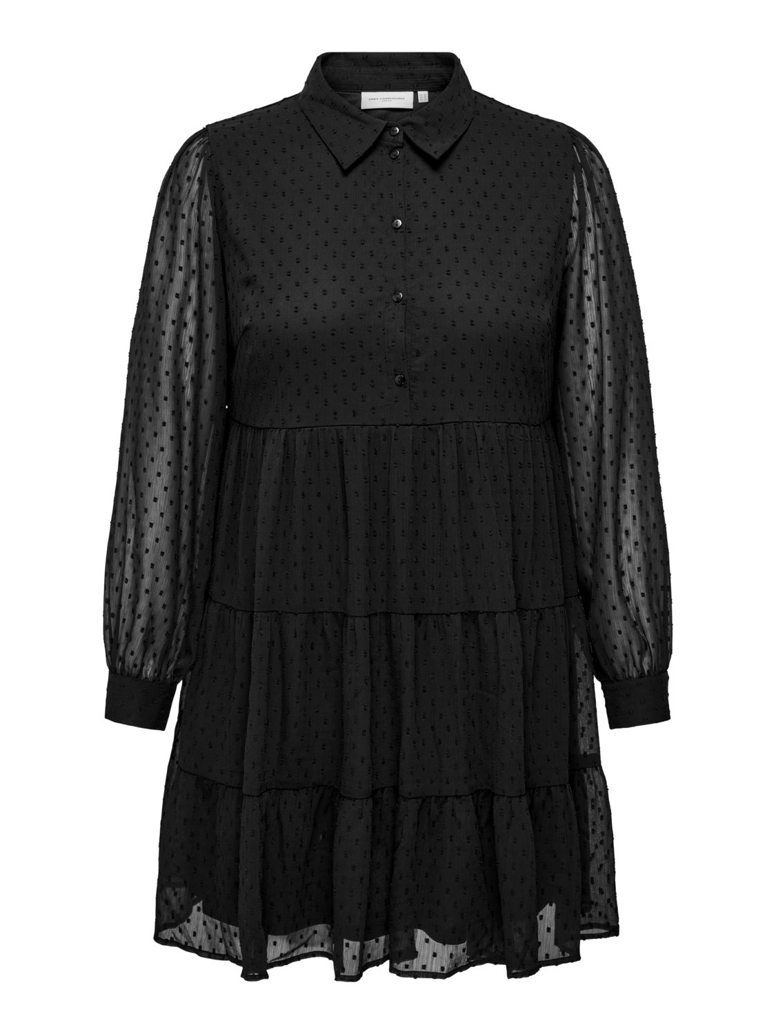 Curvy mesh detail dress