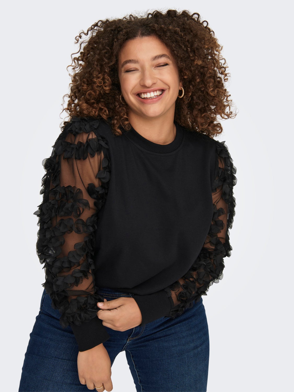 Curvy o-neck sweatshirt