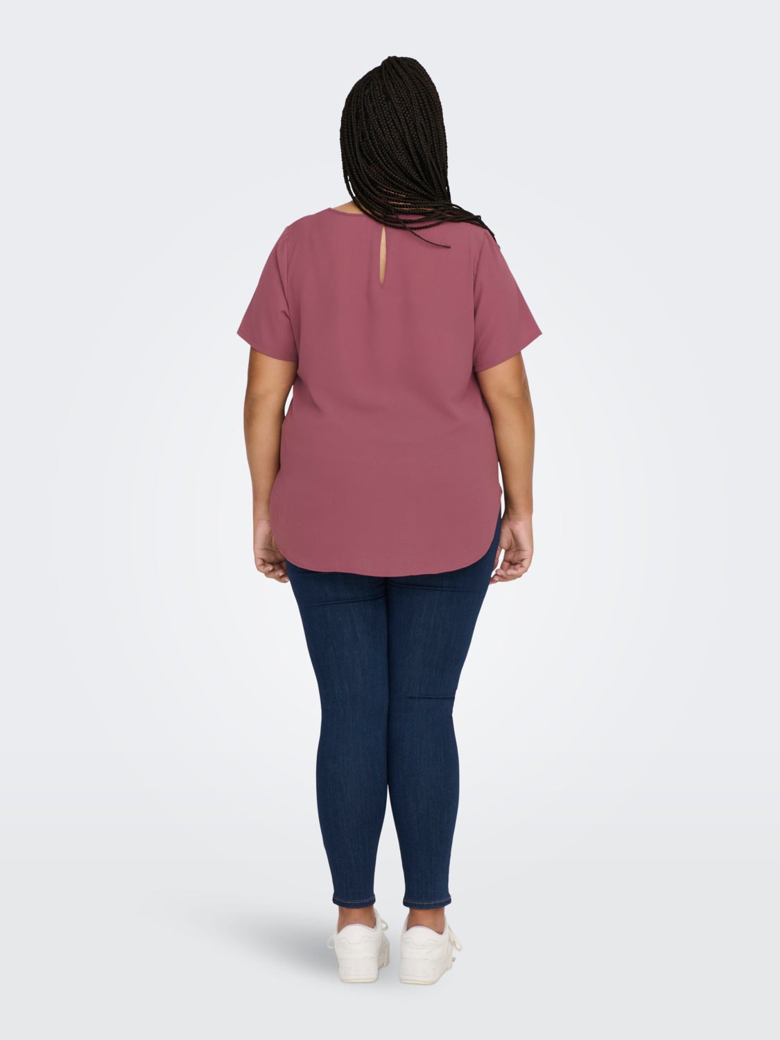 Curvy solid colored Short Sleeved Top