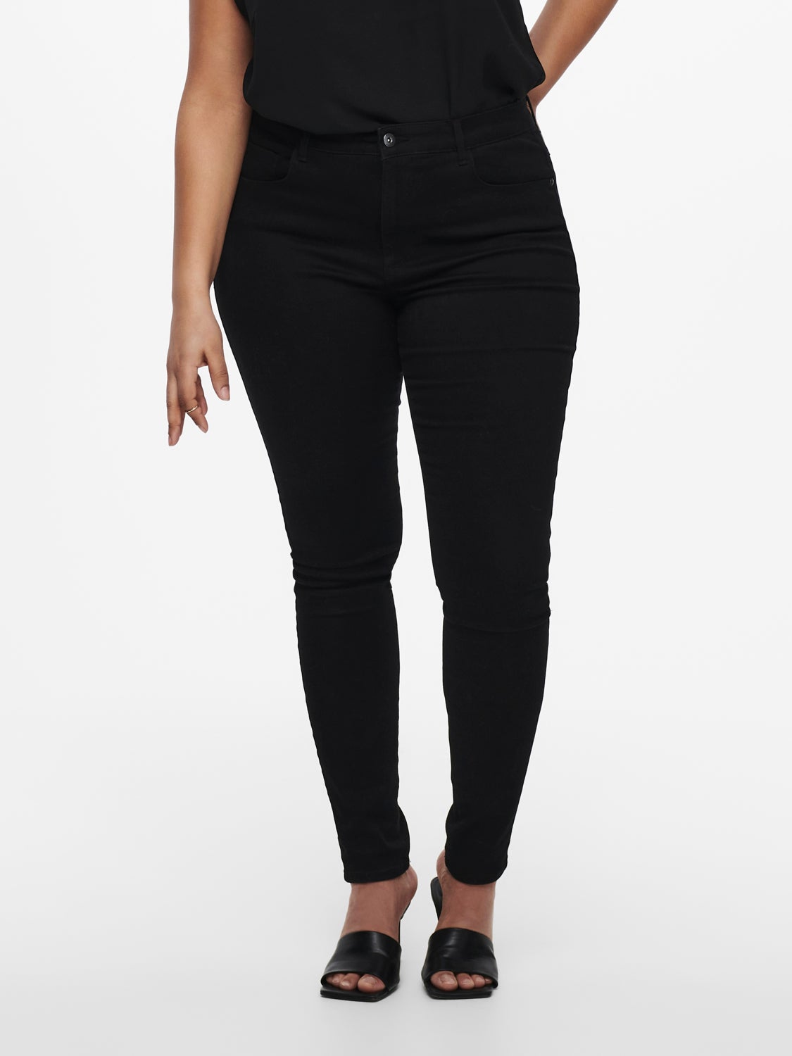 CARAIGUSTA HW SKINNY JEANS BLACK NOOS