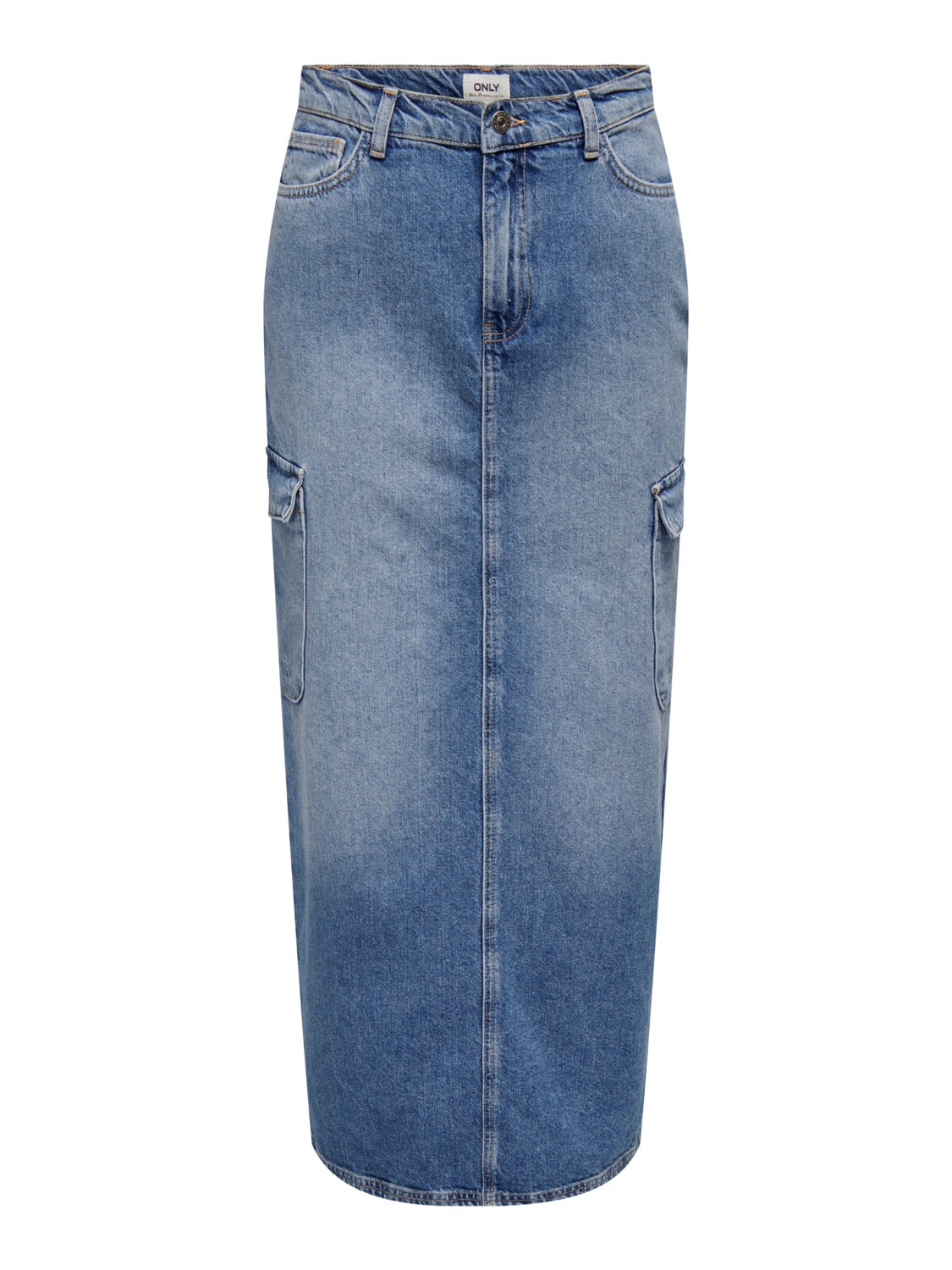 Maxi Cargo Denim Skirt