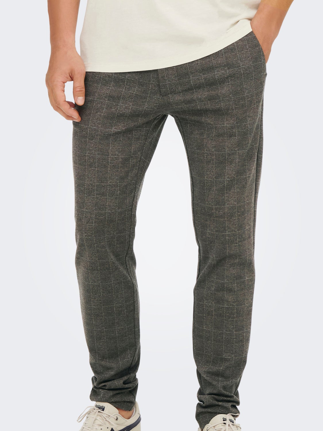 Checkered chinos