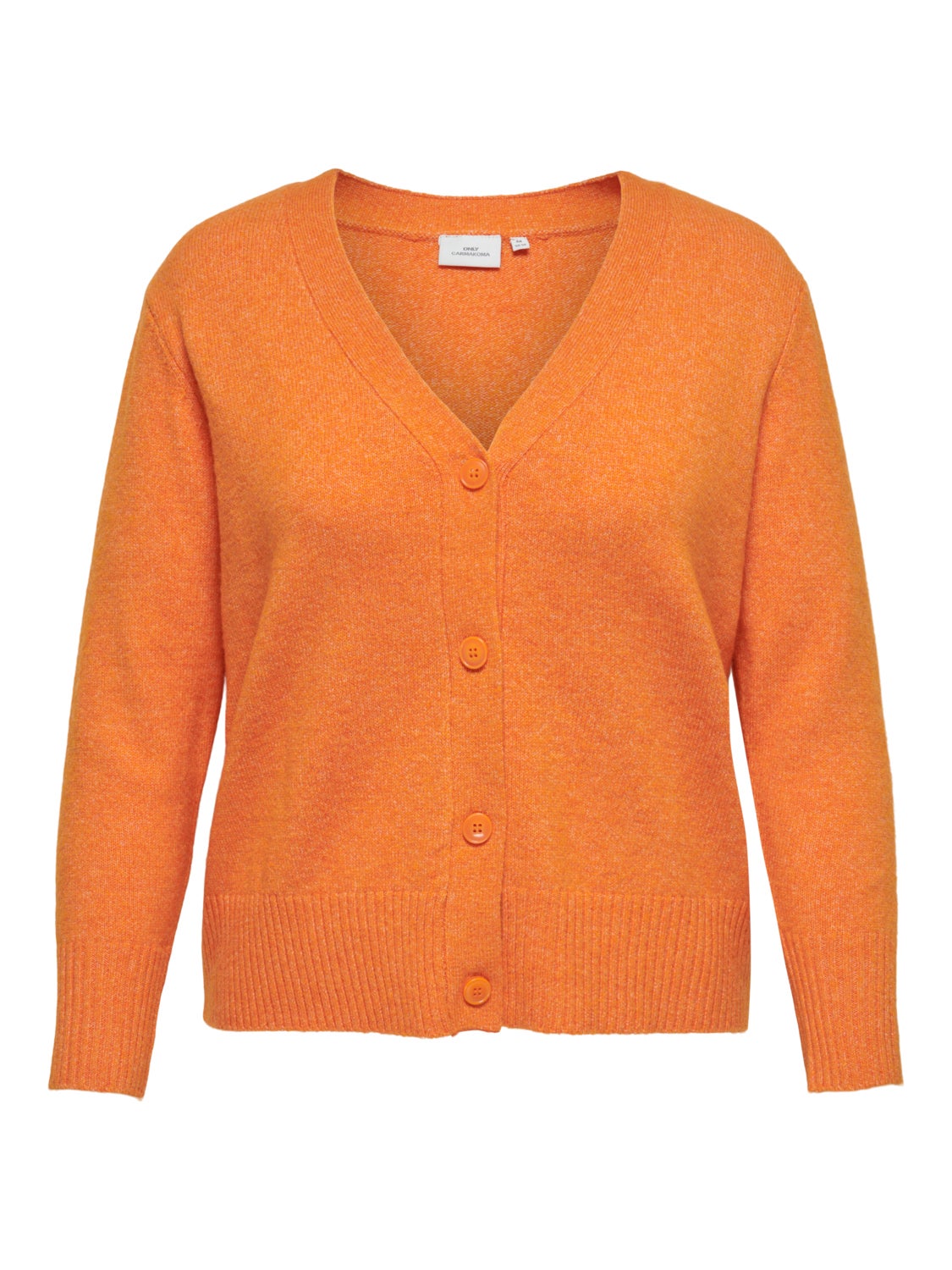 Curvy knit cardigan with v-neck