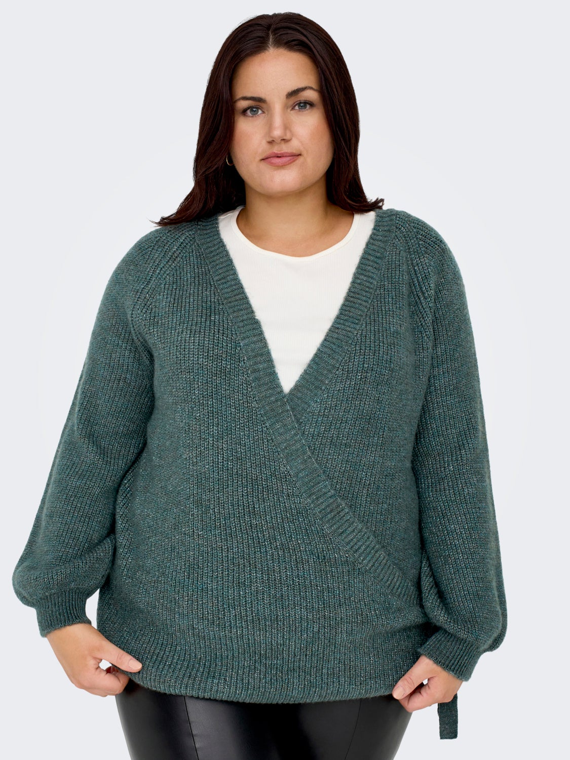 Curvy wrap Knitted Pullover