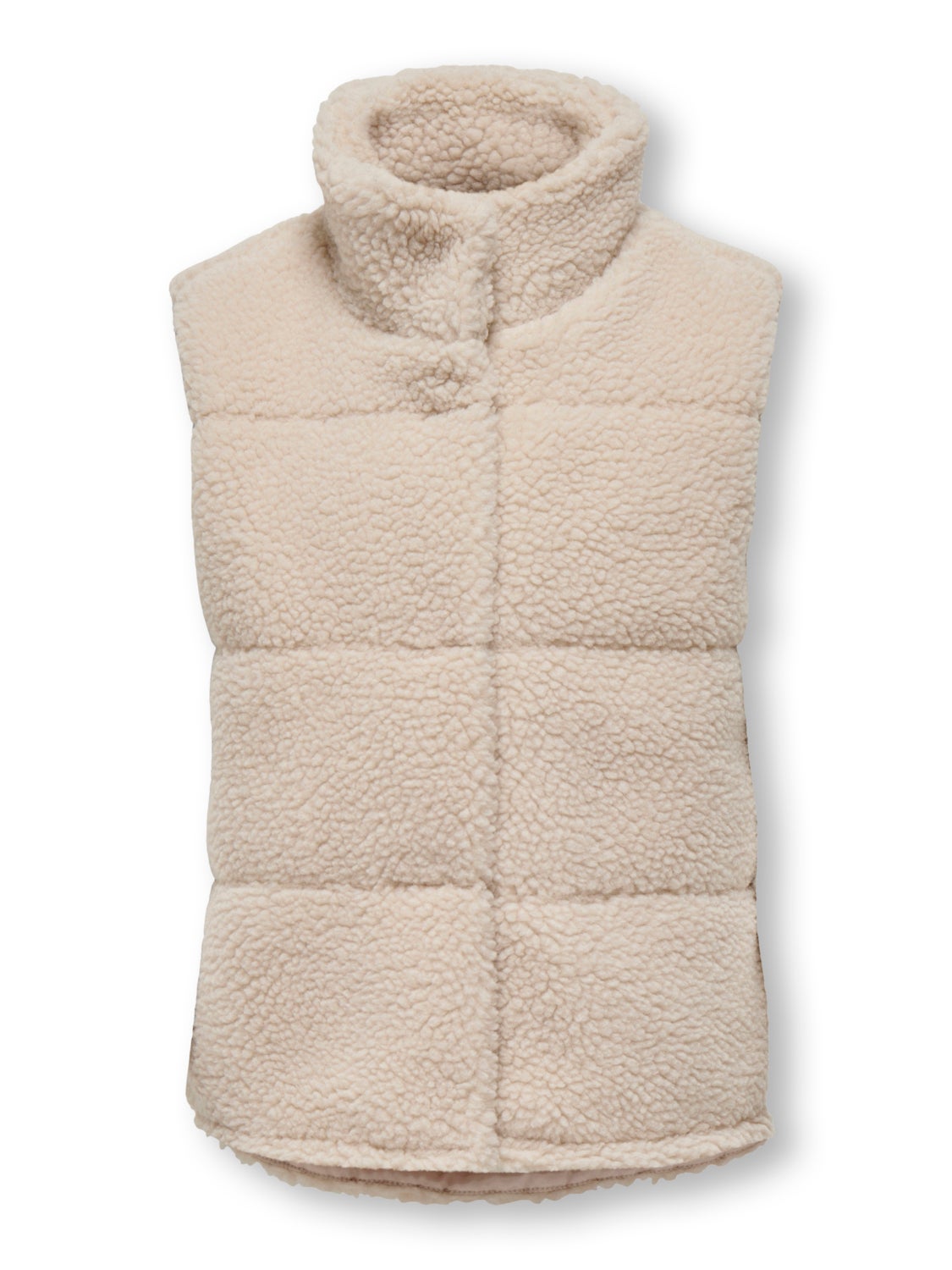 High neck teddy gilet