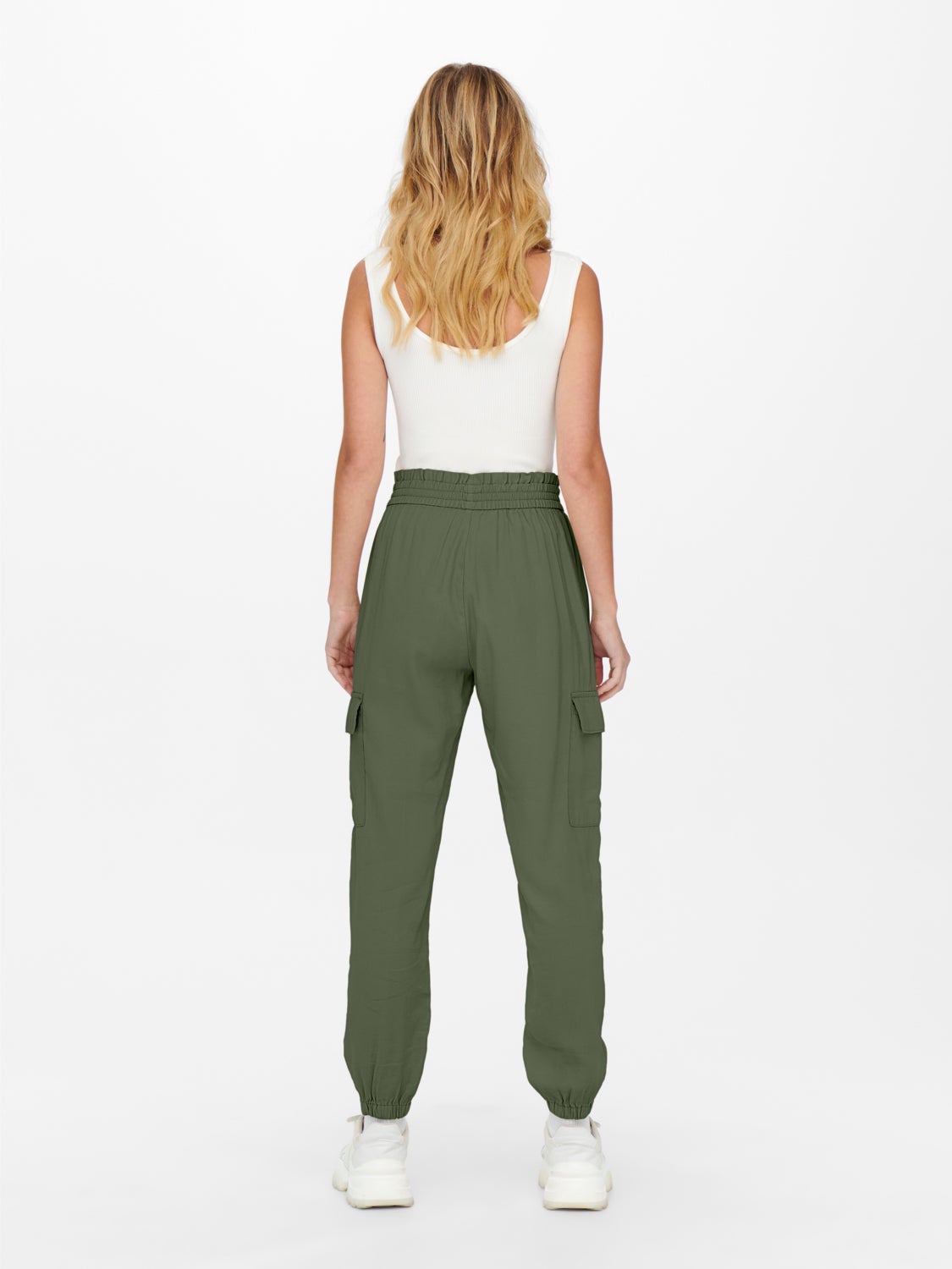 High waisted cargo Trousers