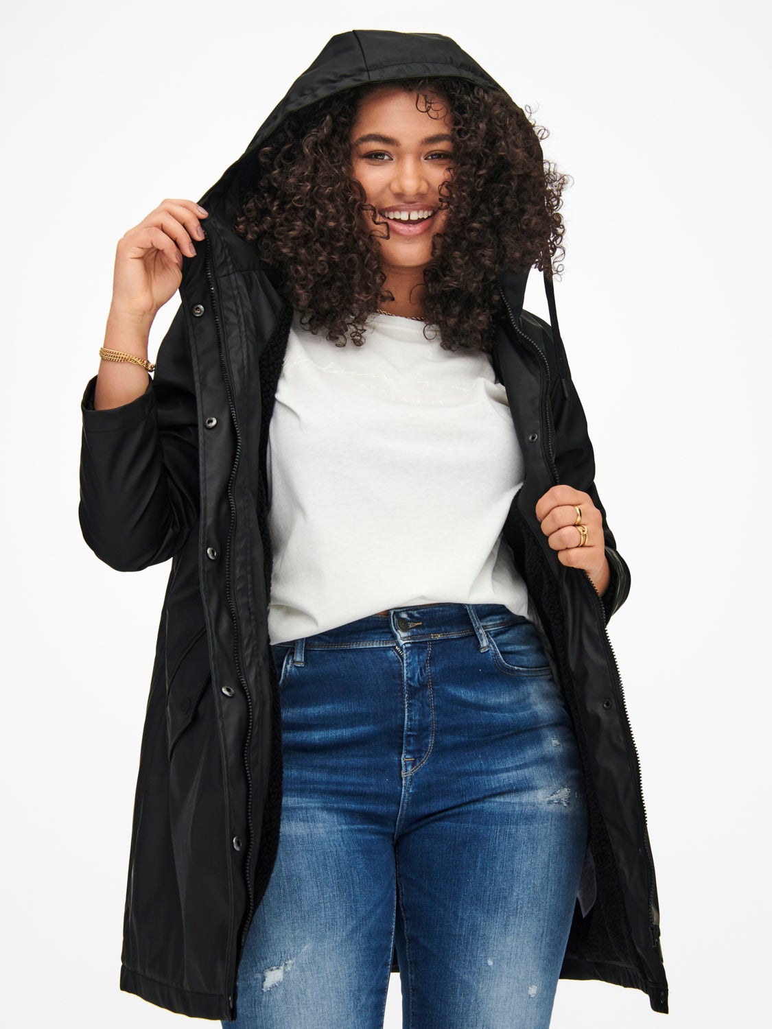 Curvy padded Rain jacket