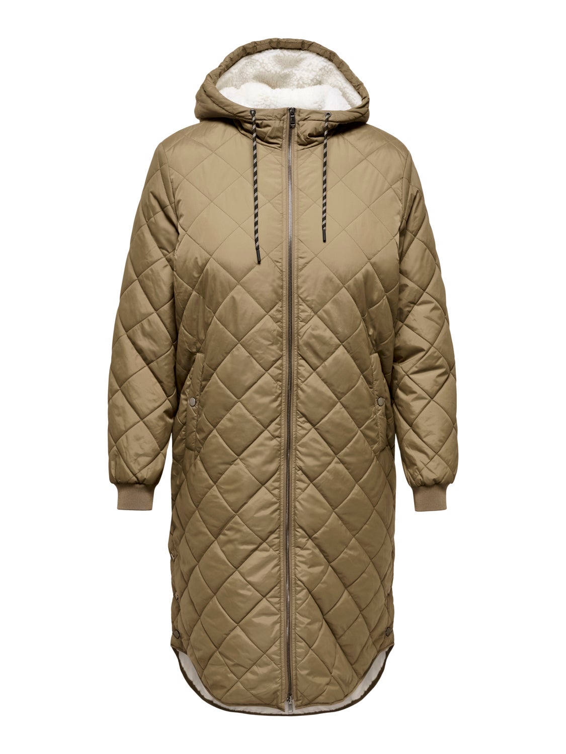 curvy Long hooded jacket