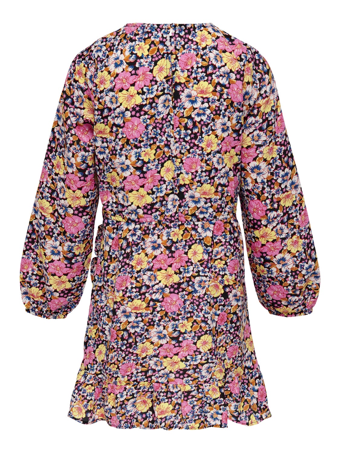 Printed tie belt dress