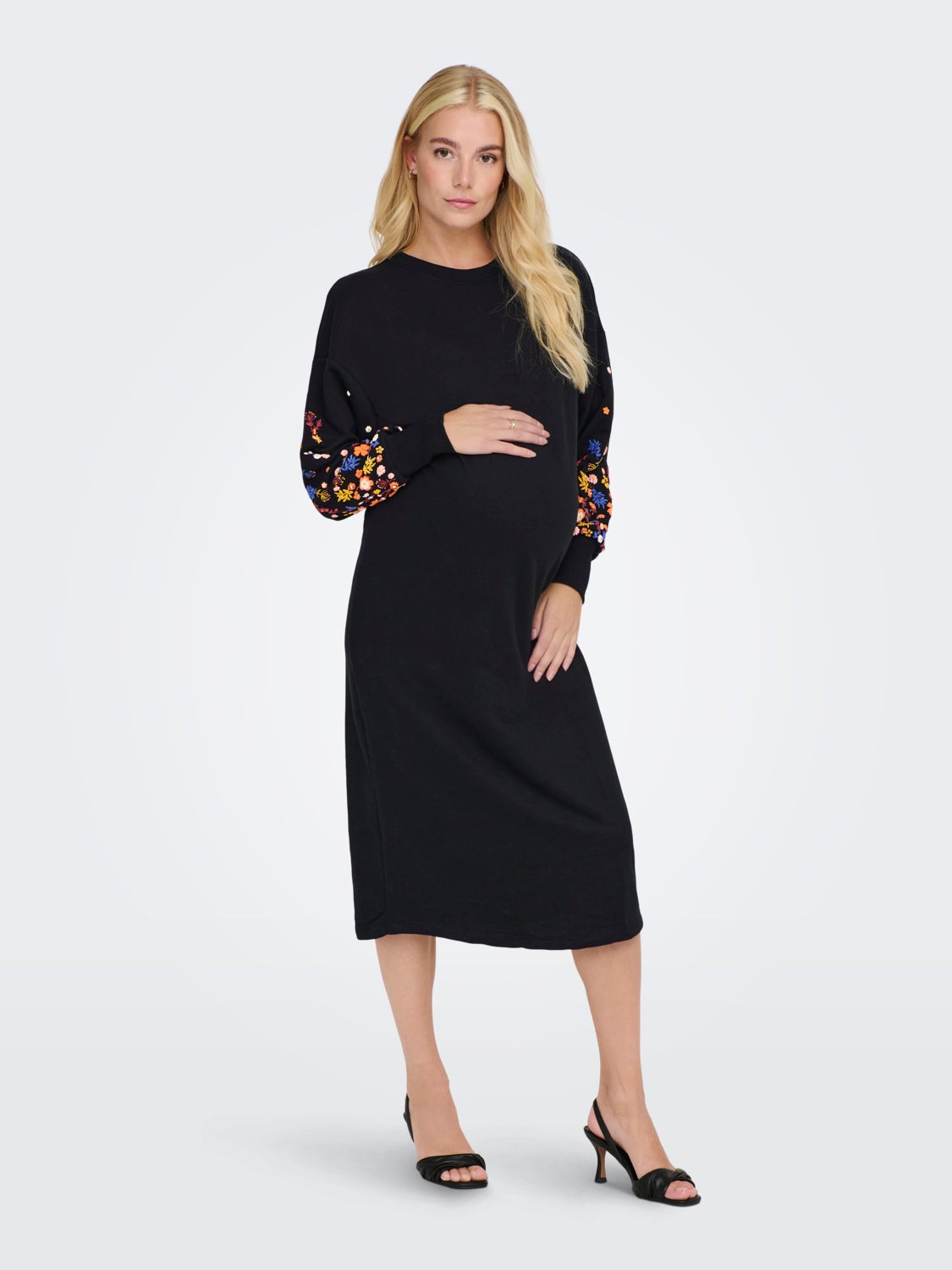 Mama floral detail Midi dress