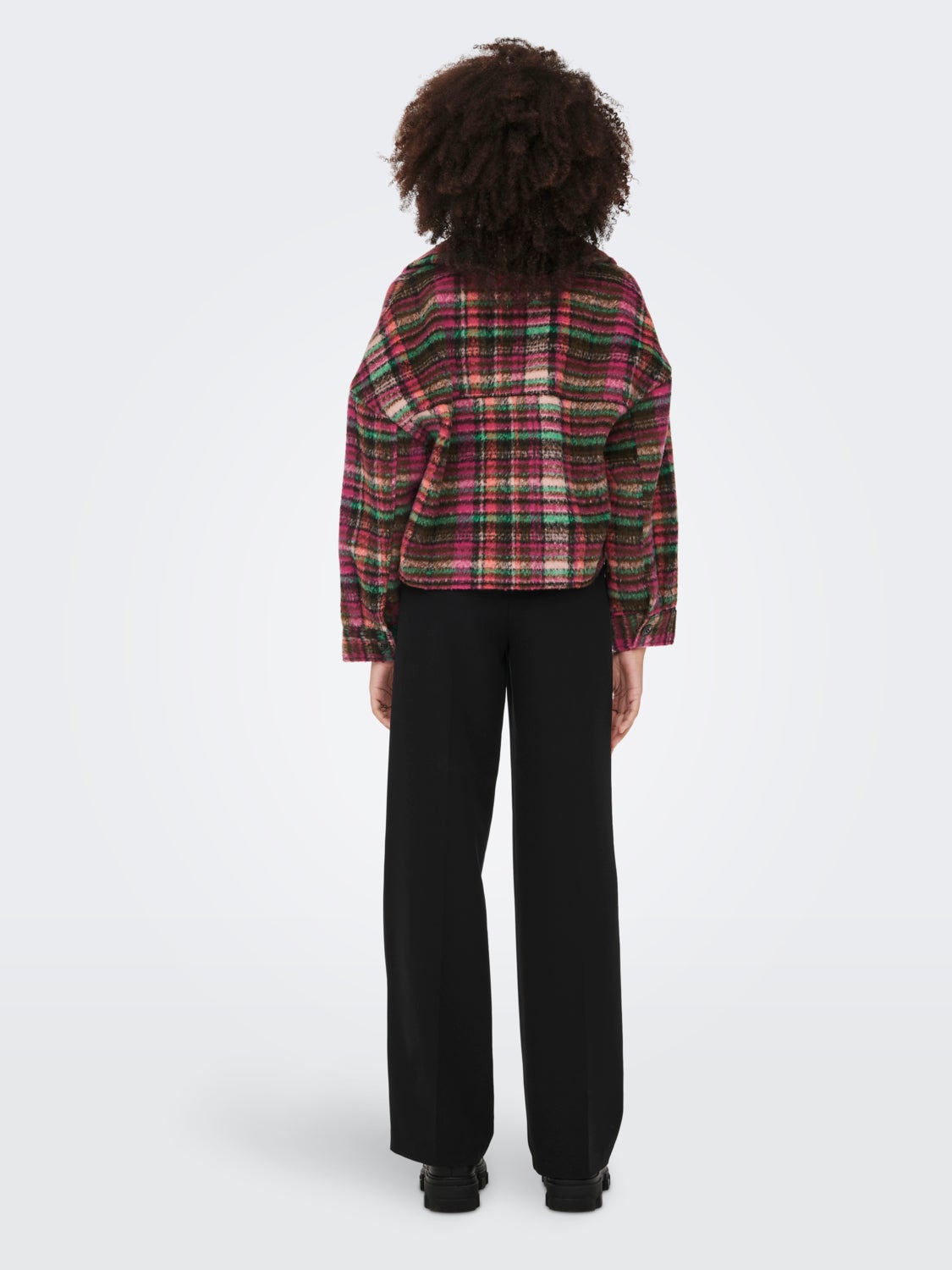 Cropped check Jacket