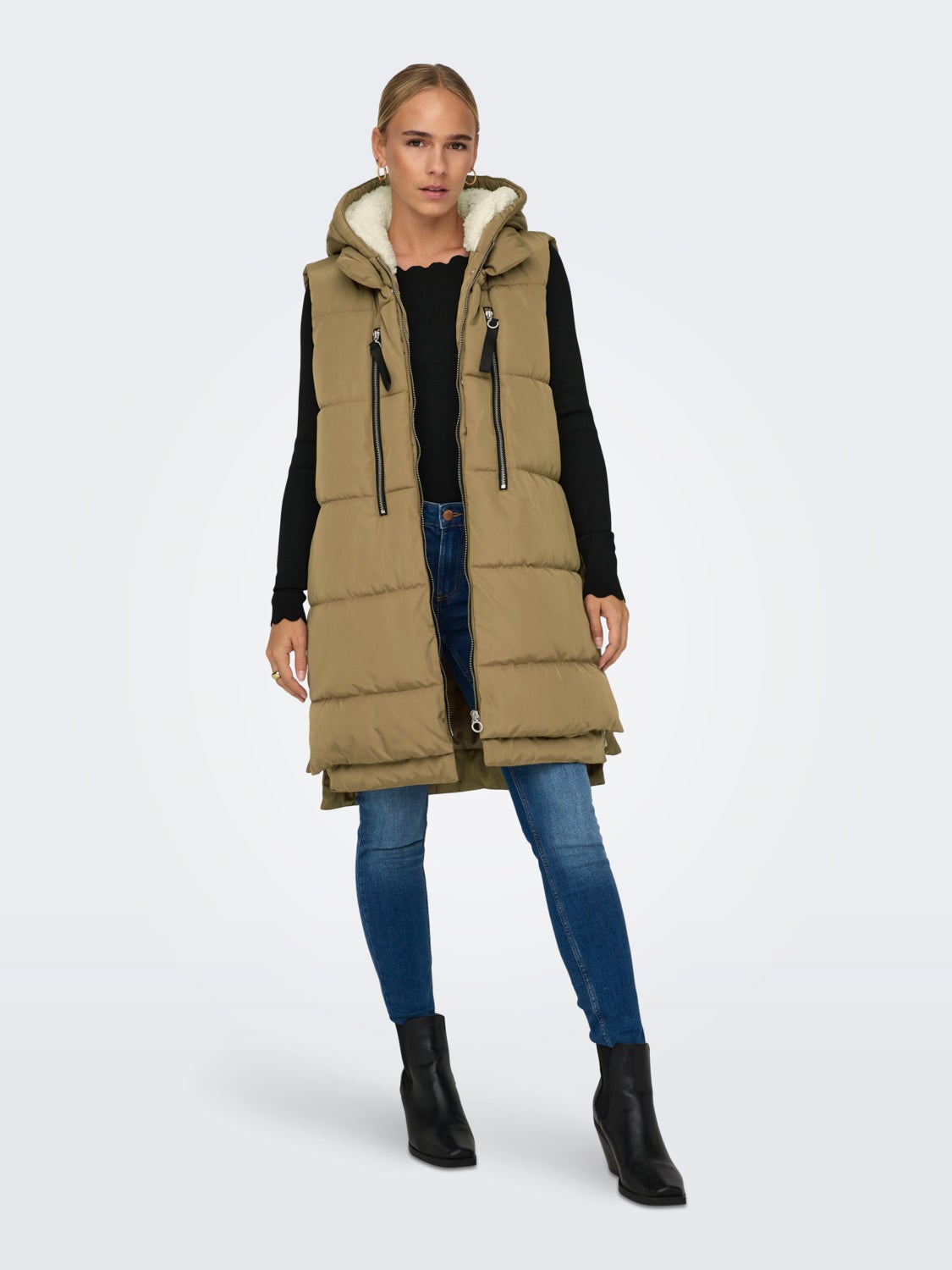 Hooded puffer vest