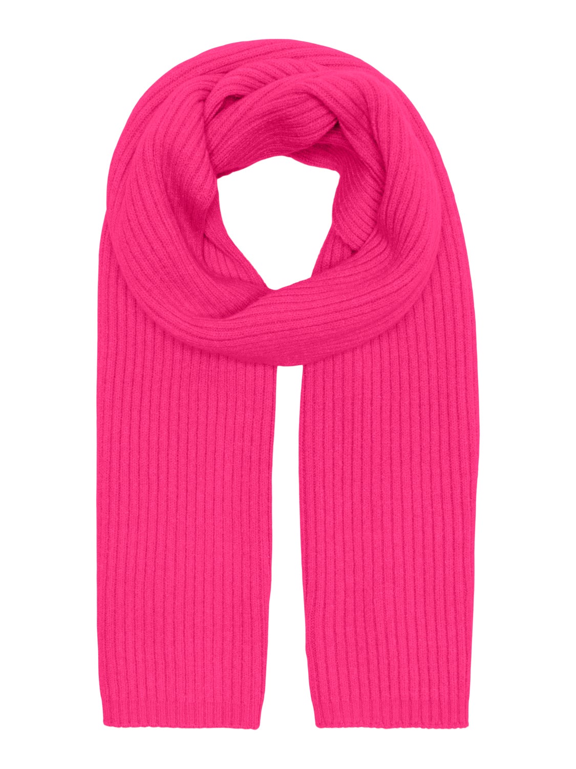 Rib knitted scarf