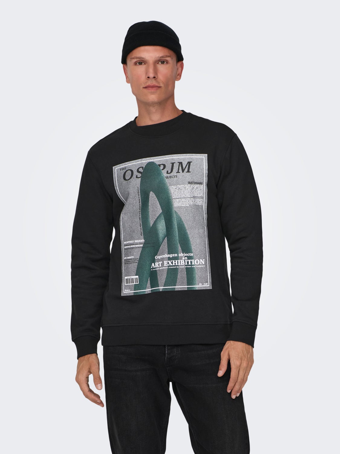 O-neck sweatshirt with print