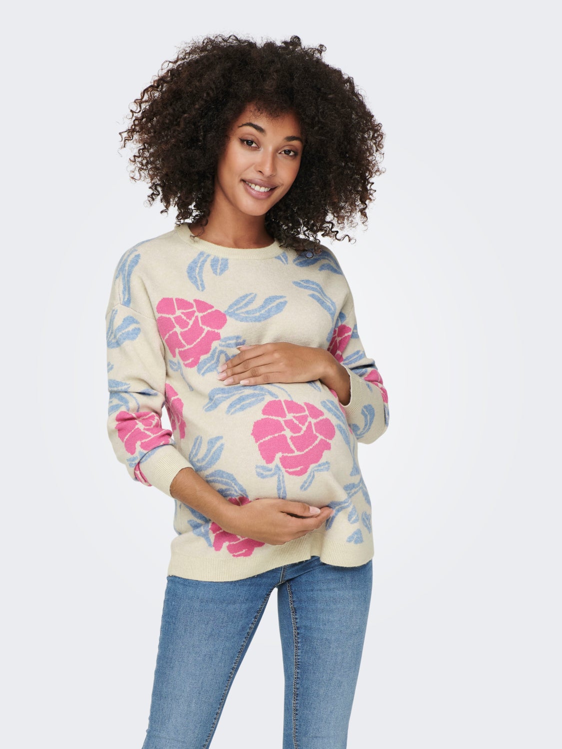 Mama patterned Knitted Pullover