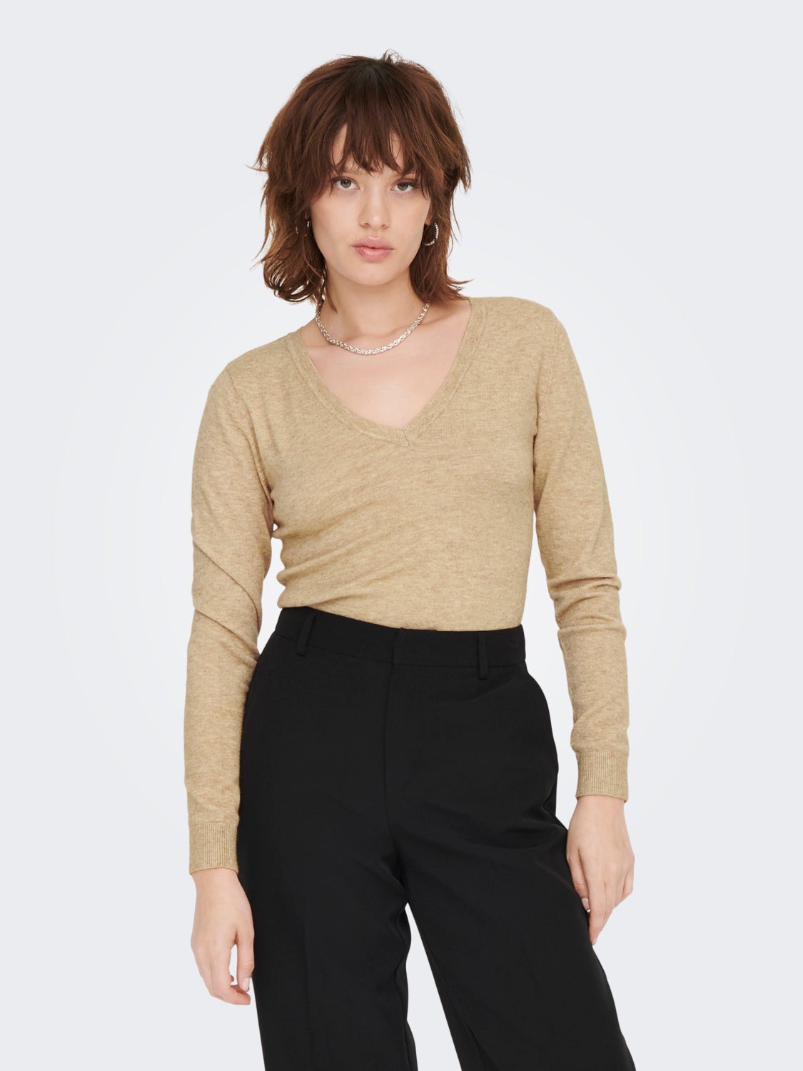 V-neck Knitted Pullover