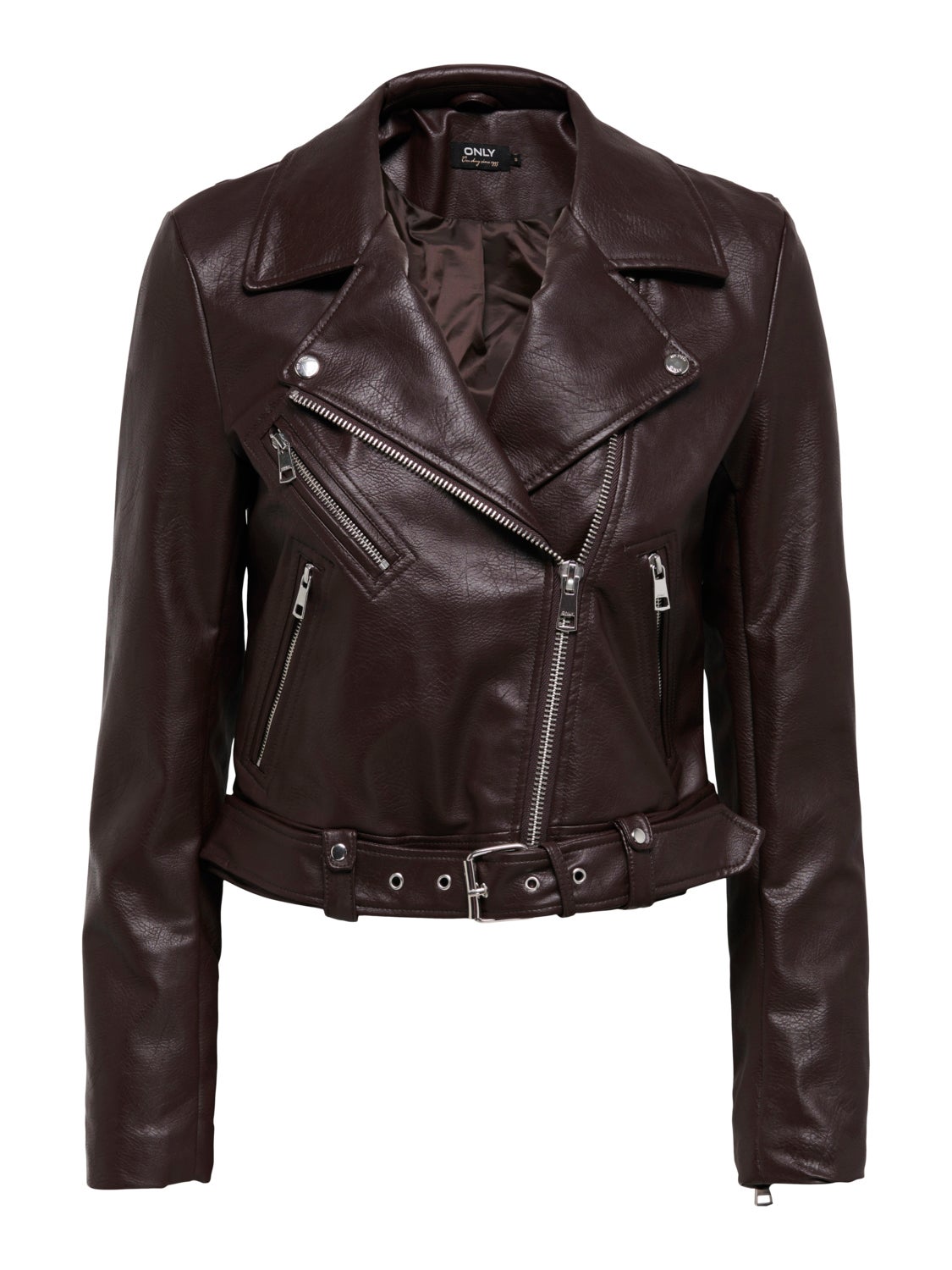 Faux leather biker jacket