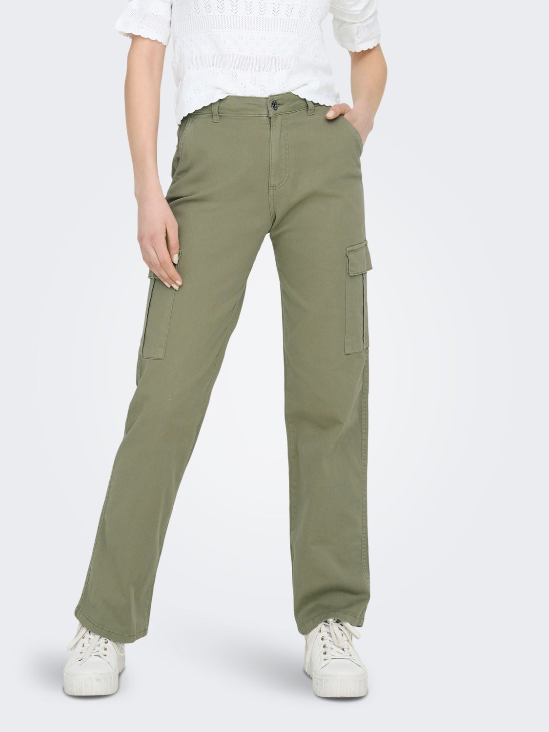 Straight Fit Cargo Trousers