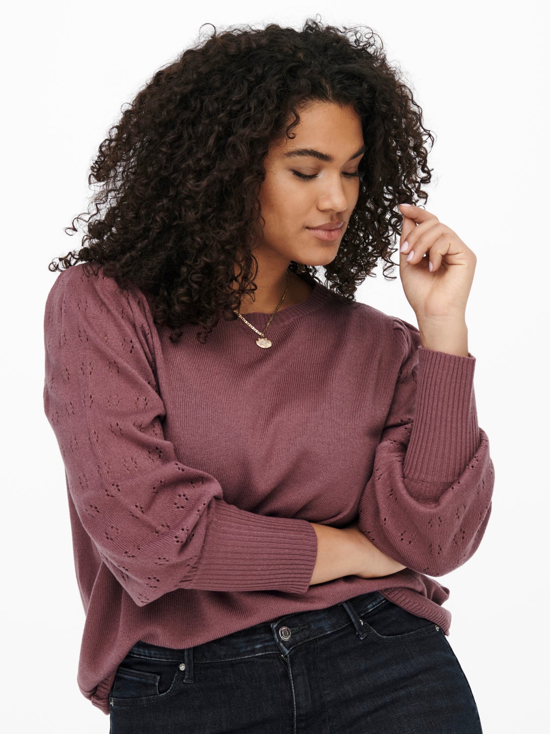 Curvy knitted Pullover