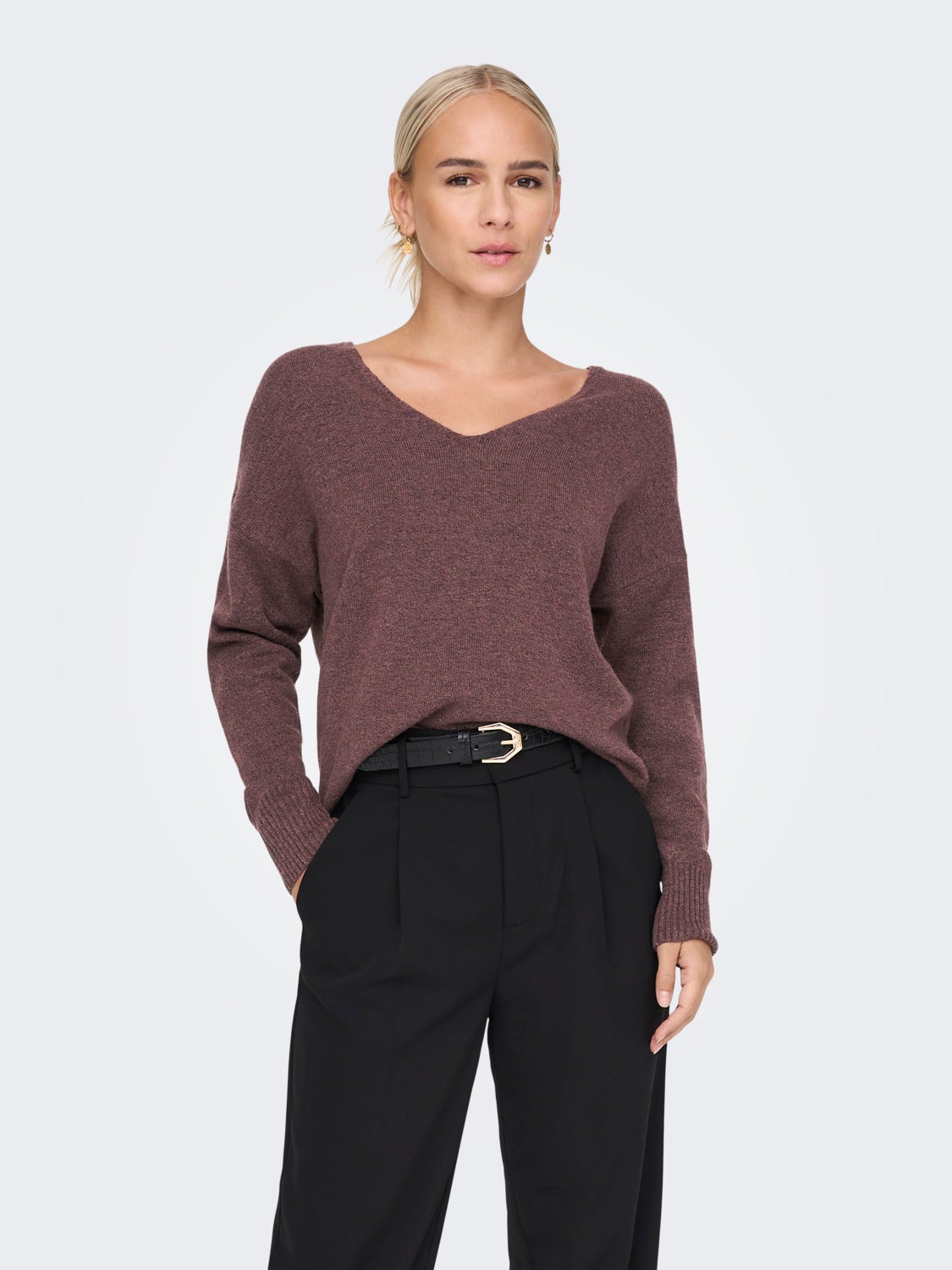 V-neck Knitted Pullover