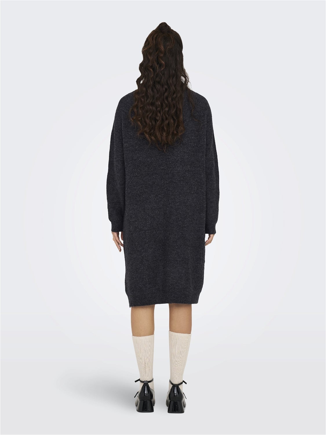 Mini roll neck knitted dress