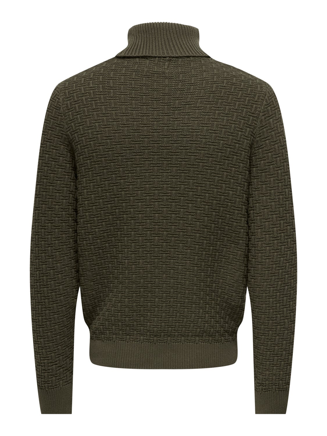 Roll neck knitted pullover