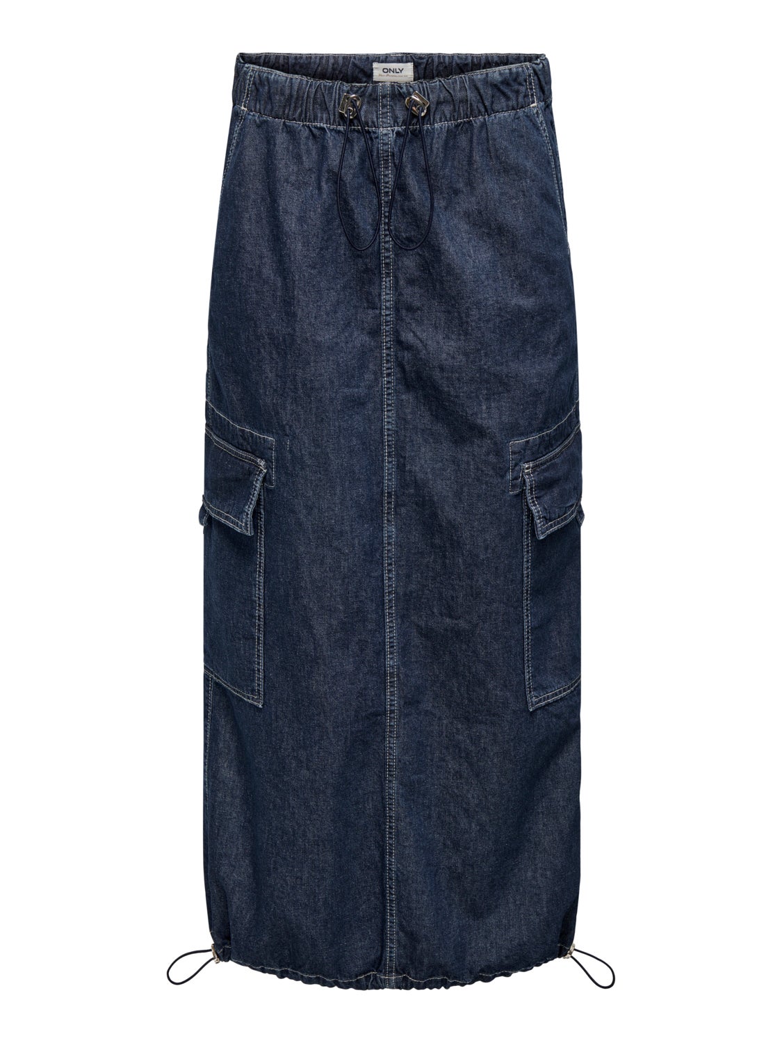 Cargo Denim Long Skirt