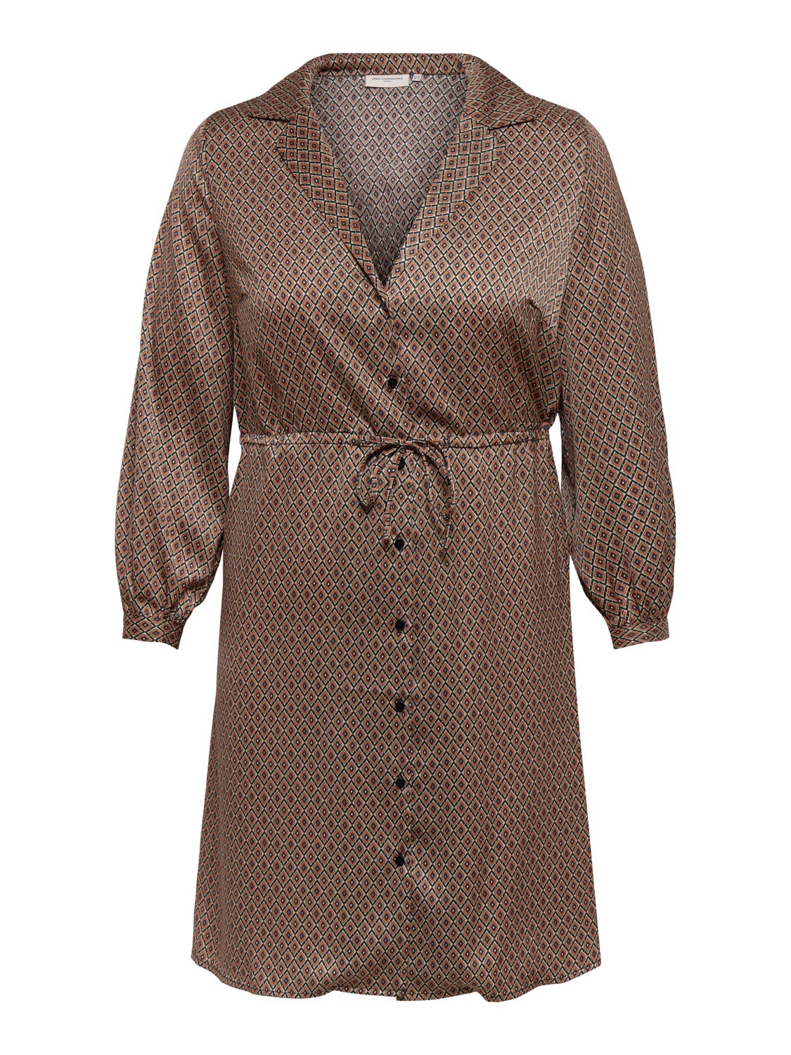 Curvy printed shirt dress