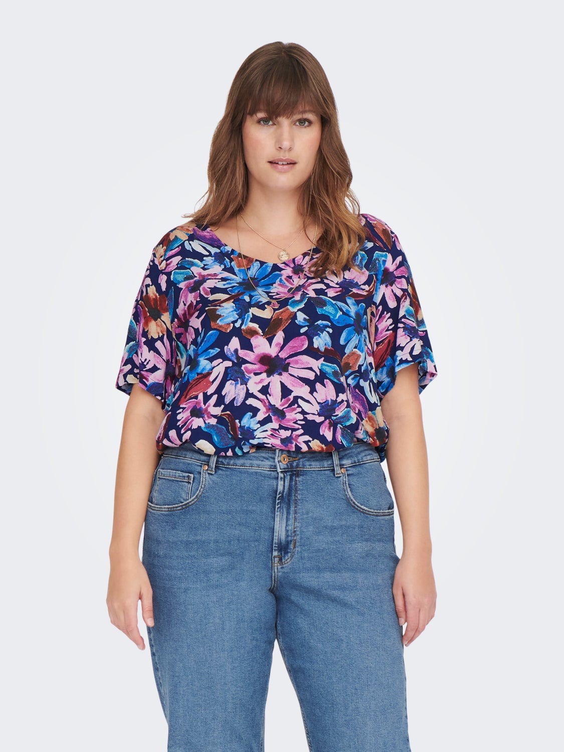 Curvy floral printed Top