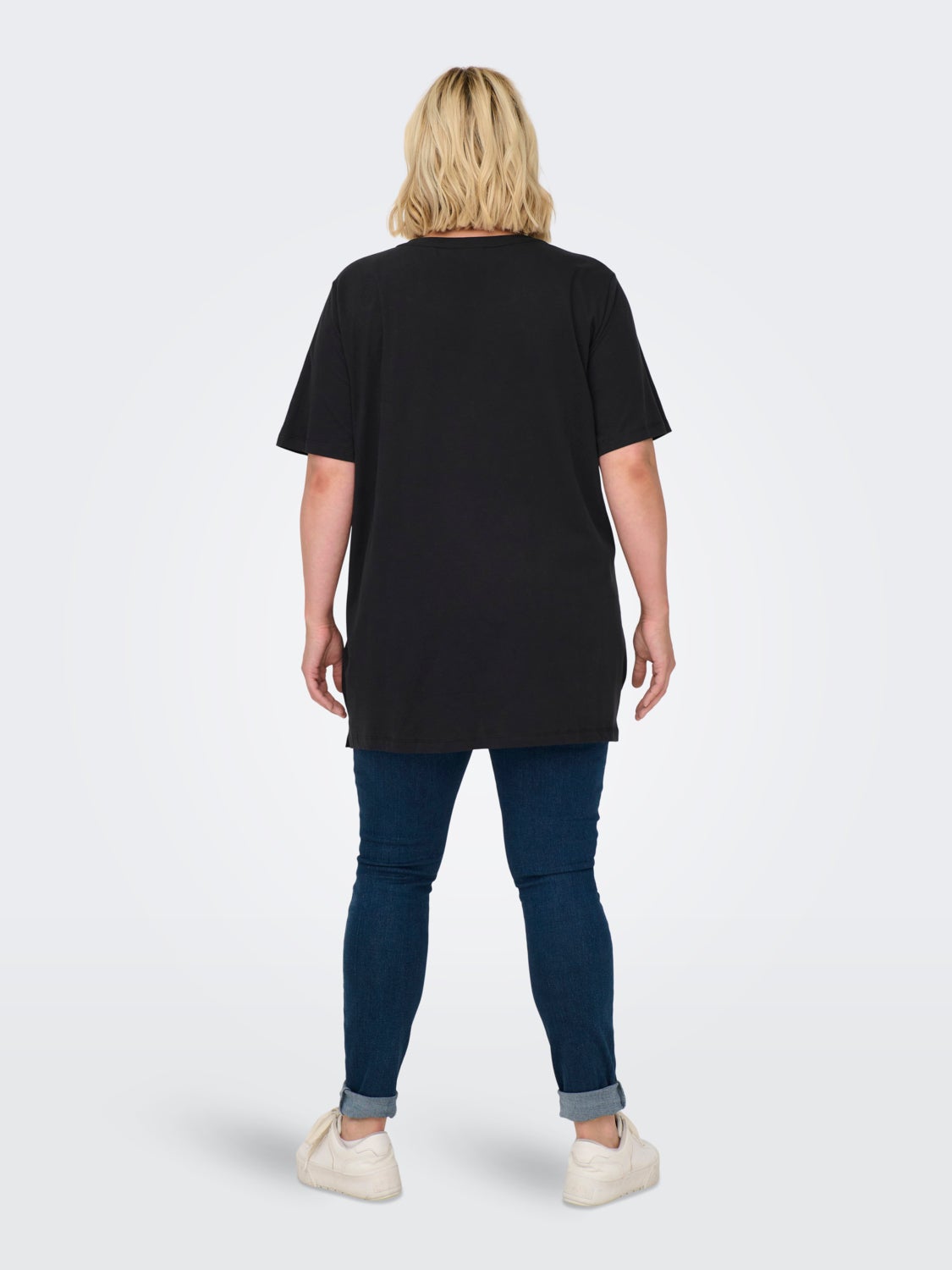 Curvy t-shirt with print