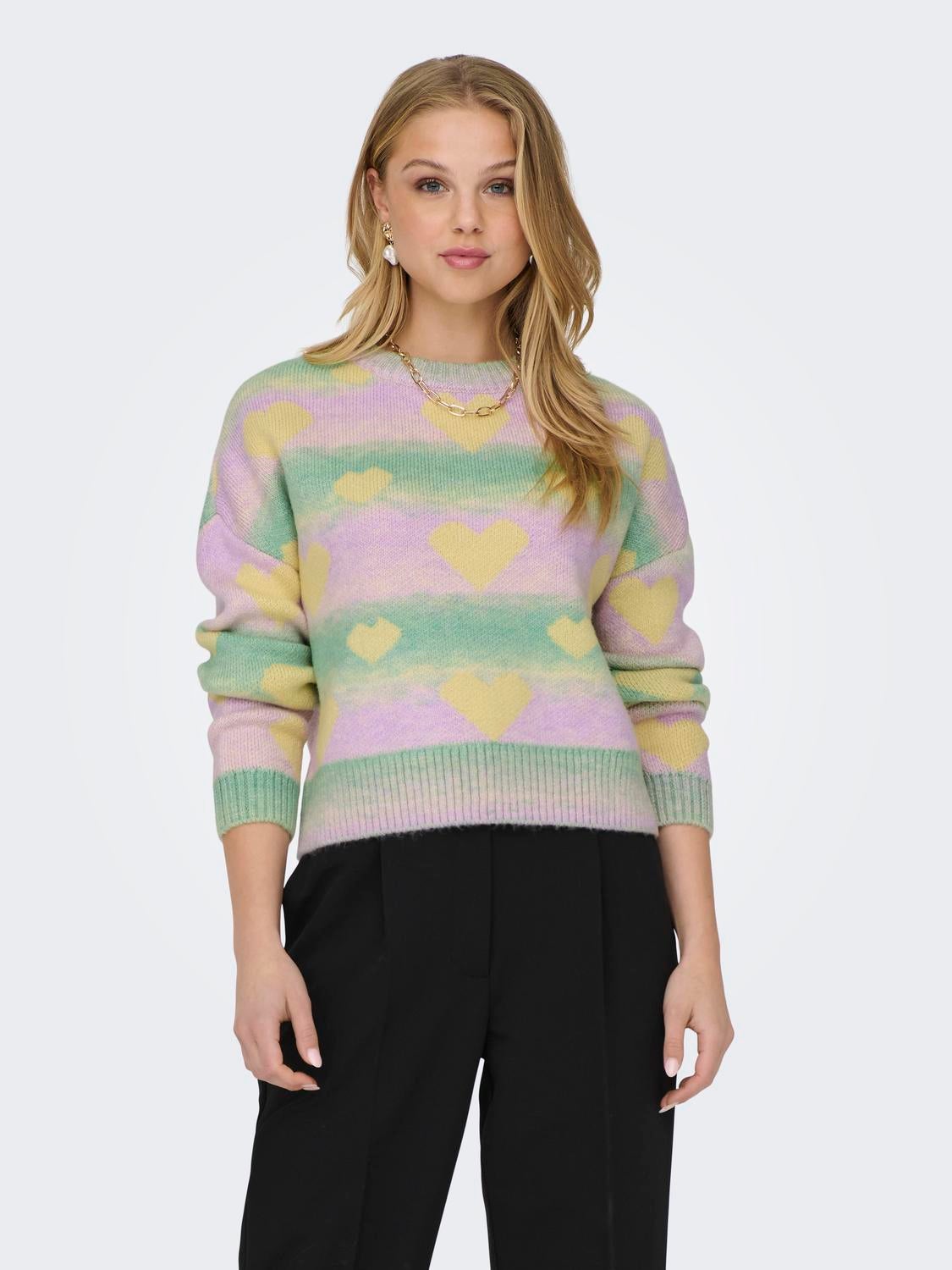 Heart Knitted Pullover
