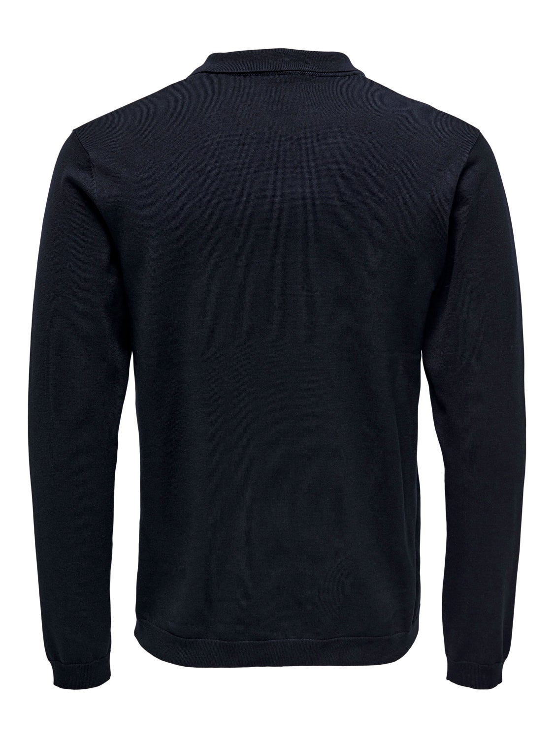 Knit polo with long sleeves