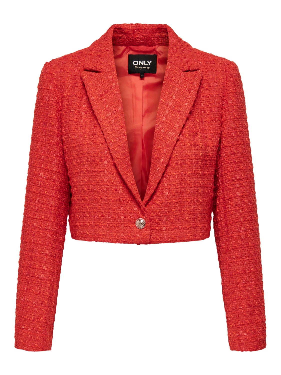 Cropped texture blazer