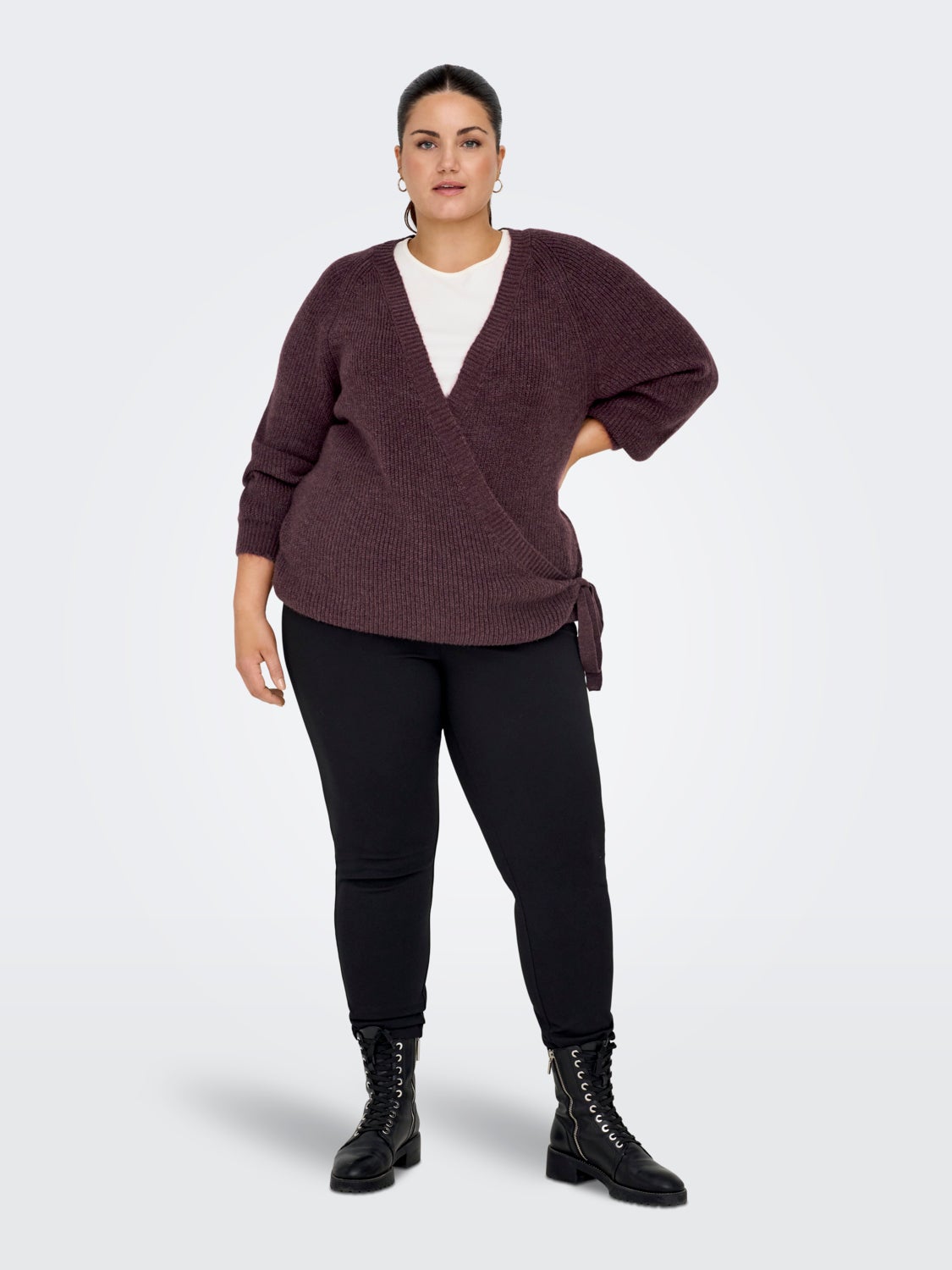 Curvy wrap Knitted Pullover