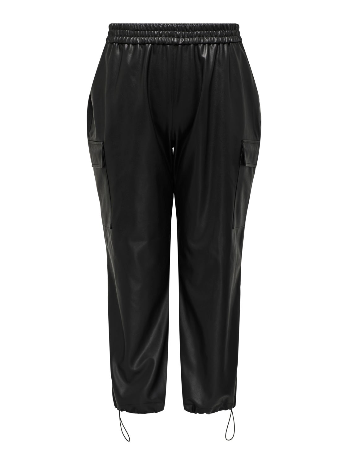 Curvy faux leather pants