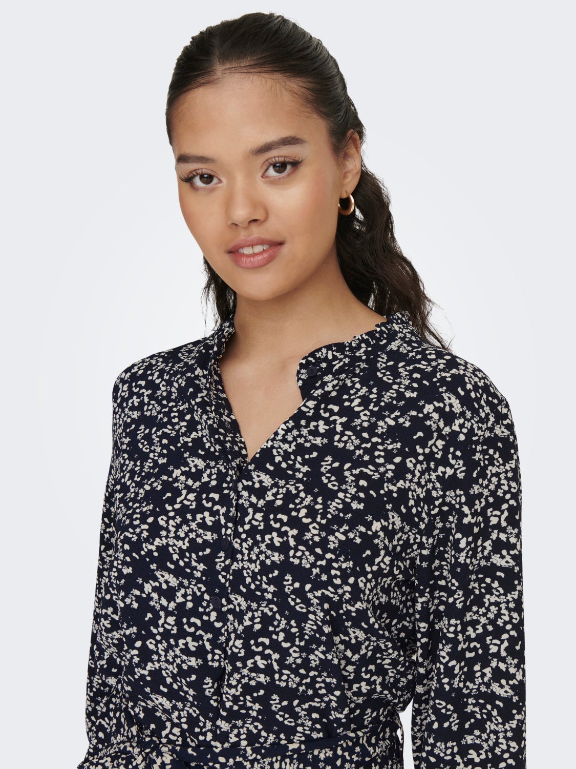 Regular Fit China Collar Short dress