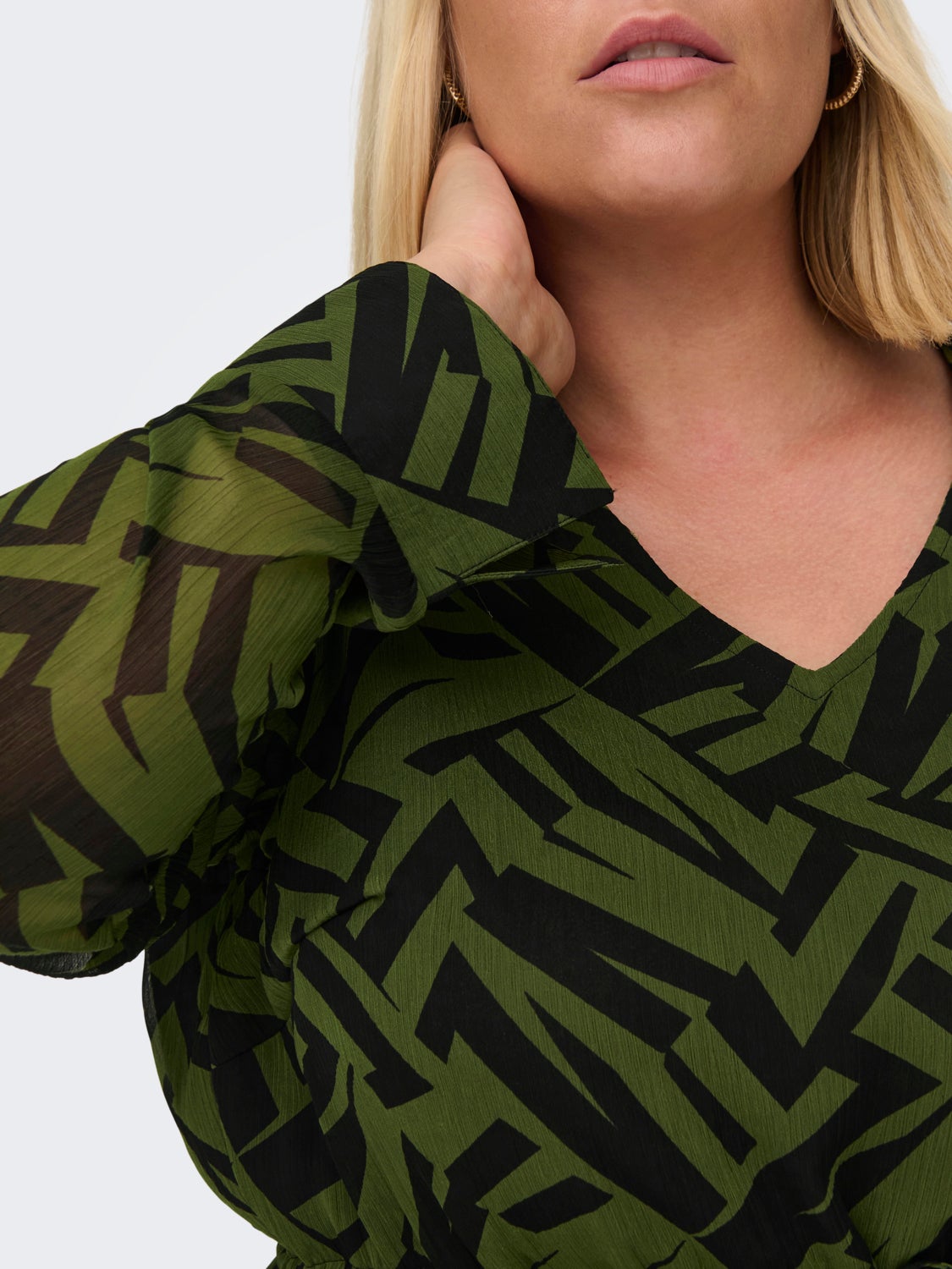 Curvy Midi dress with v-neck