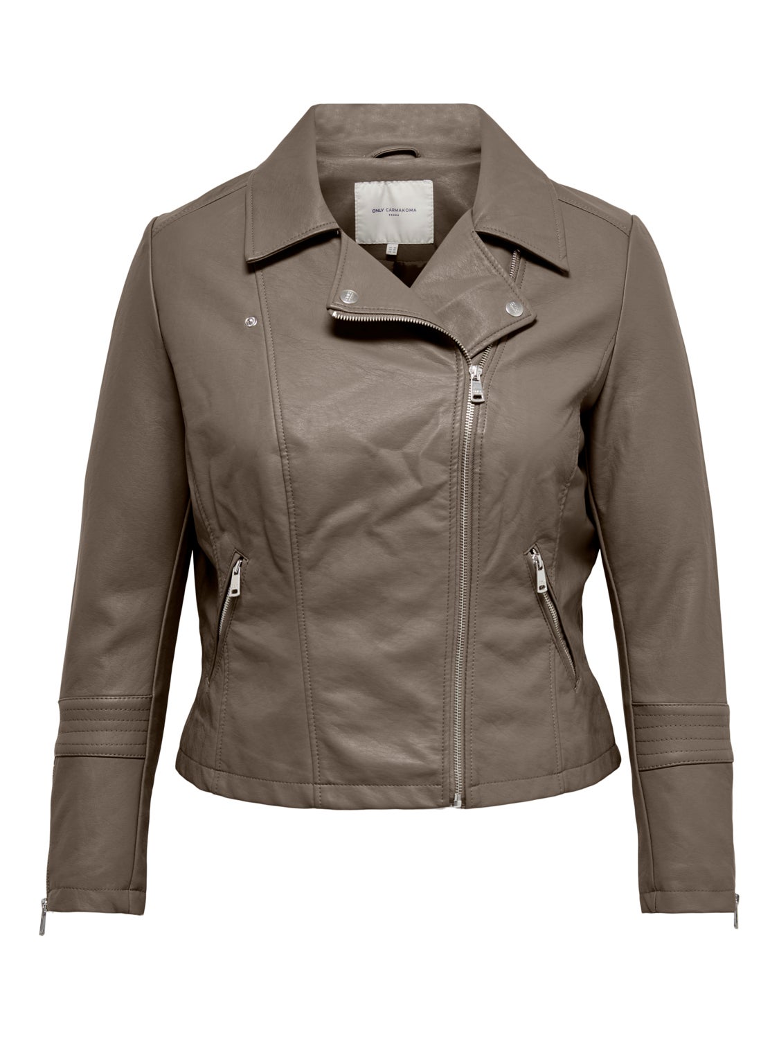 Curvy biker Faux Leather Jacket