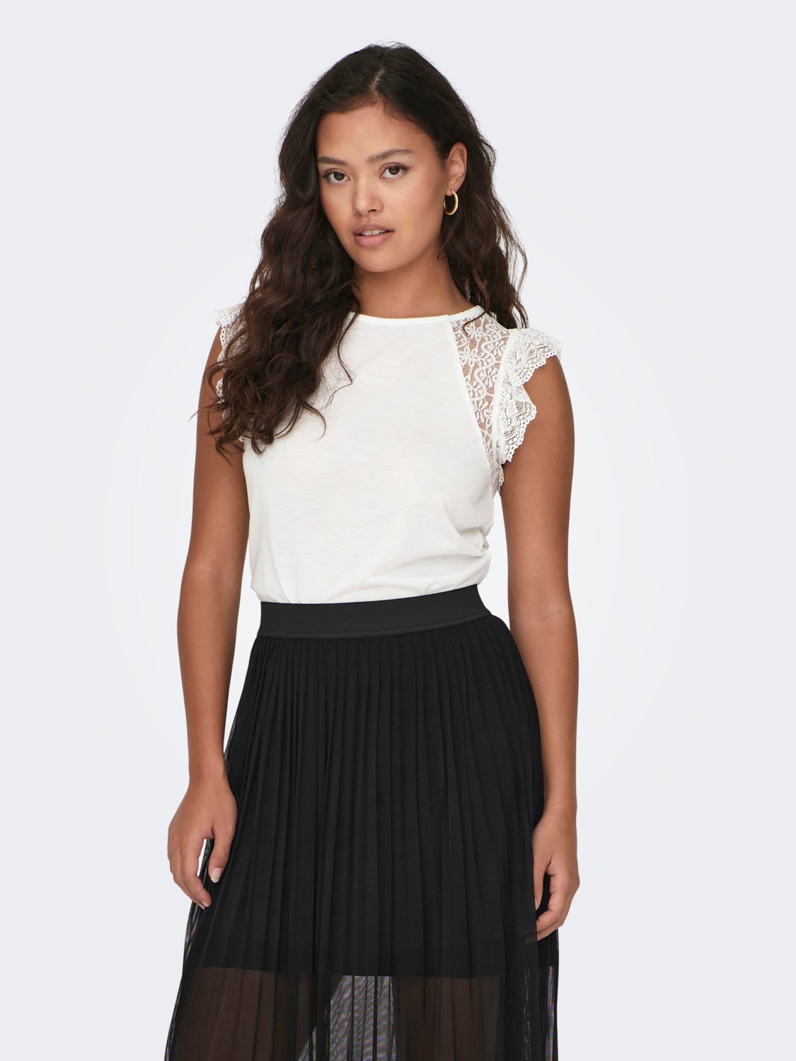 Top with lace and frills