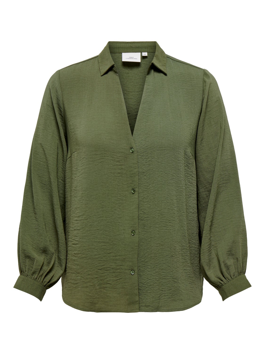 Curvy shirt with balloon sleeves