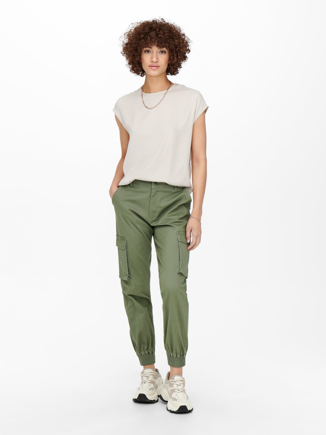 Mid waist Cargo trousers