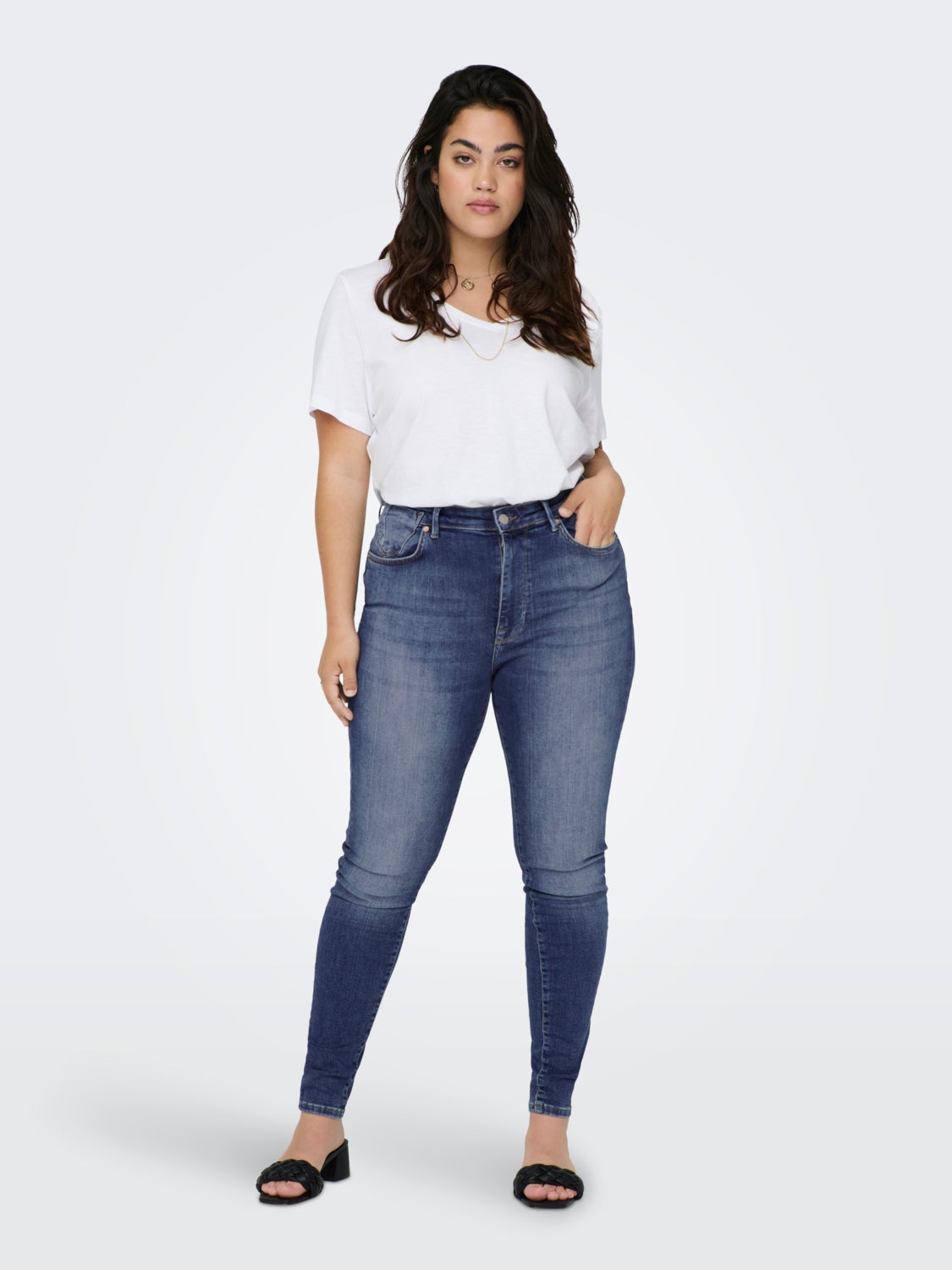 Curvy Carforever HW Skinny fit jeans