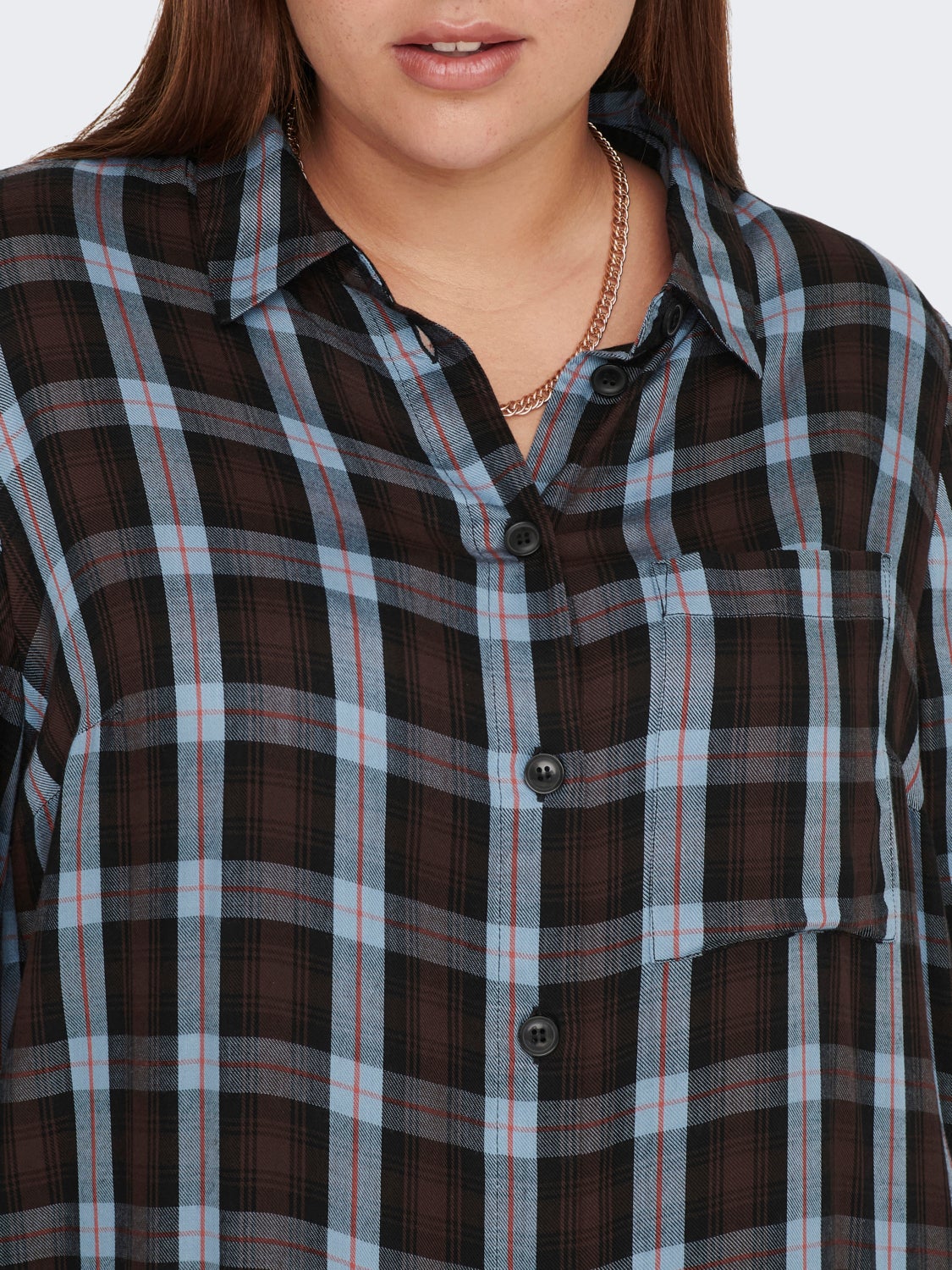 Curvy Check Shirt dress