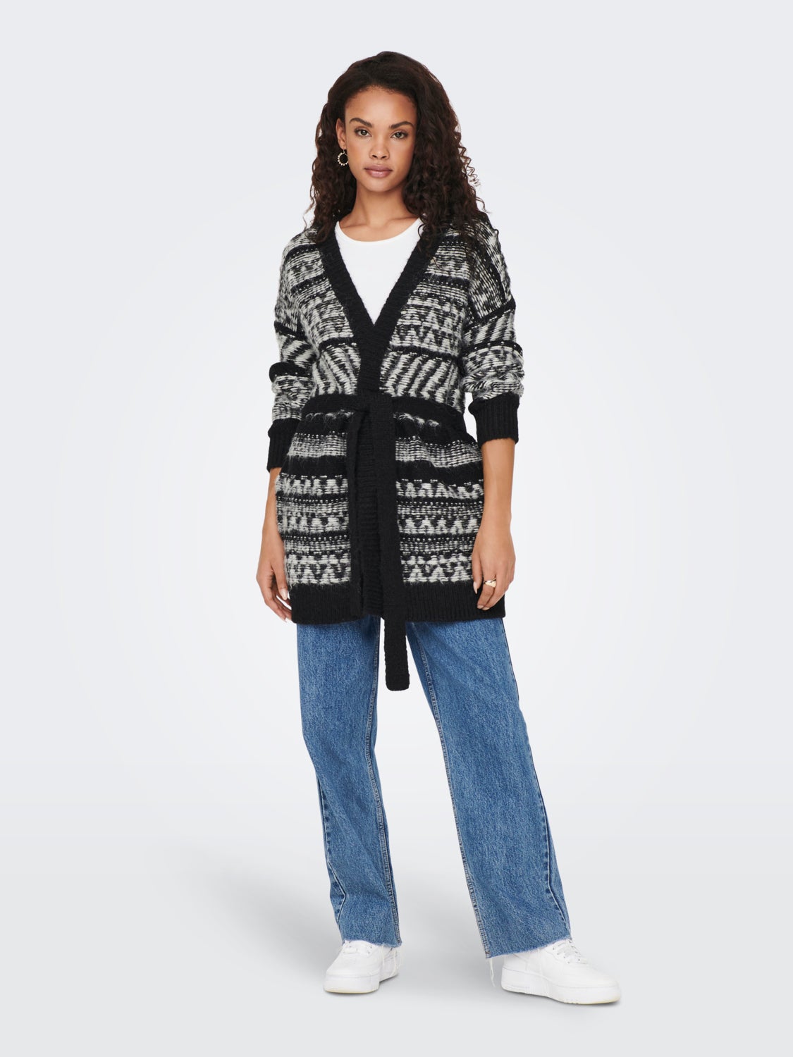 Long belted Knitted Cardigan