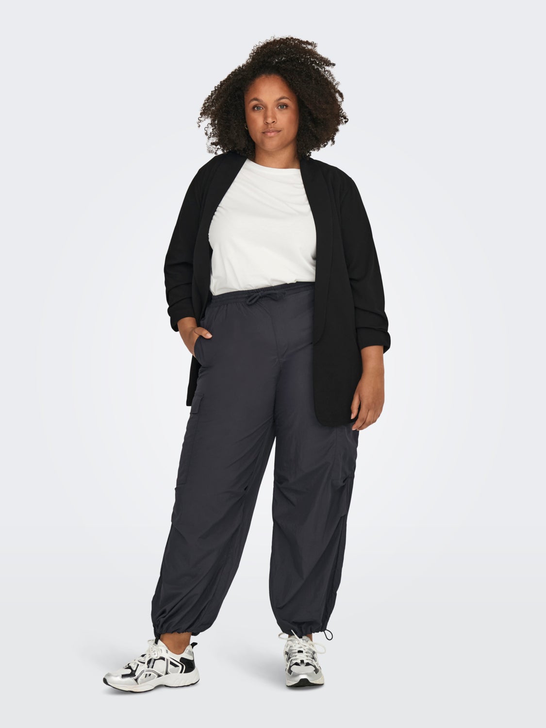 Curvy Parachute Cargo Pants