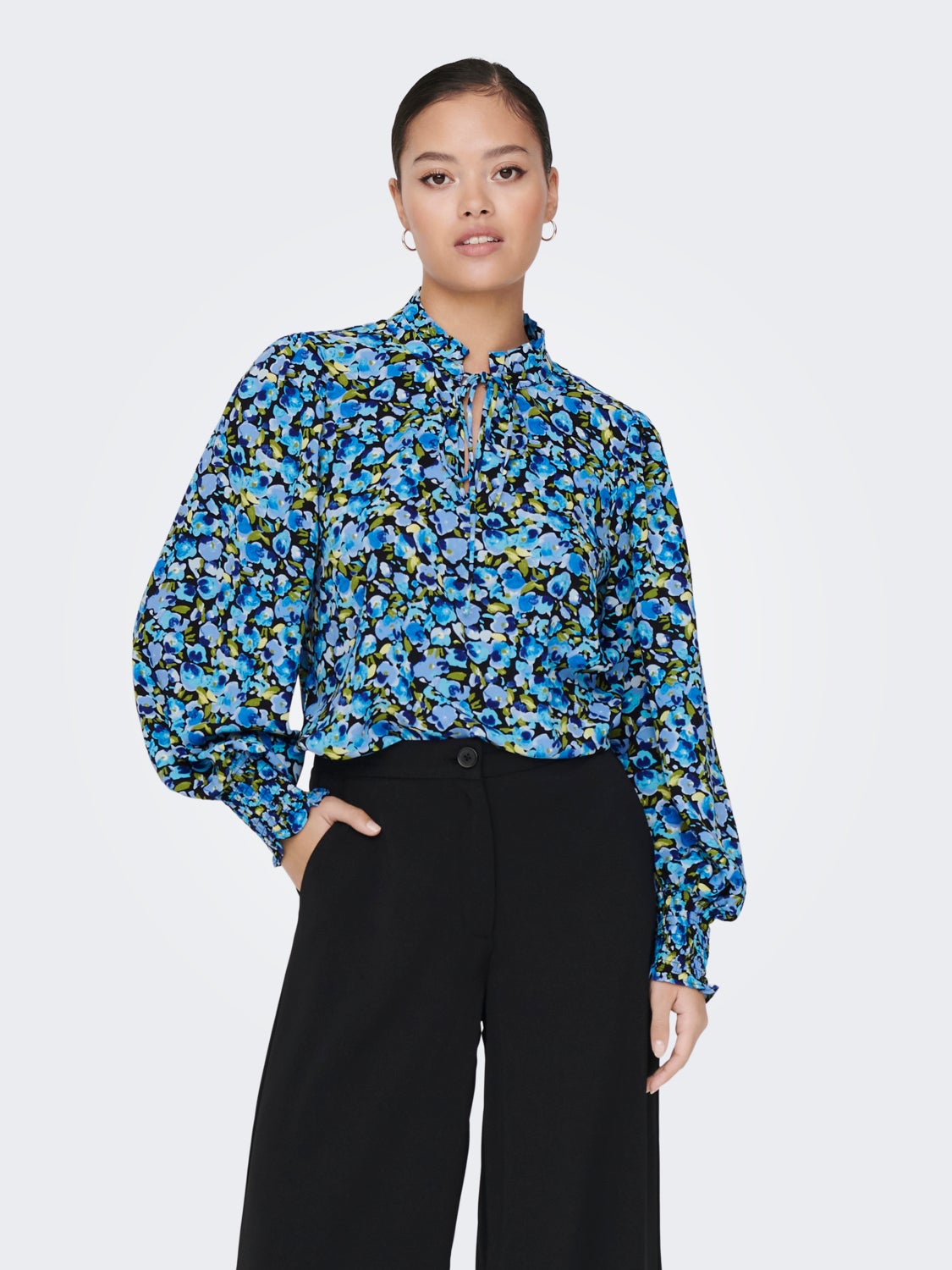 Regular Fit Tied Neck Top